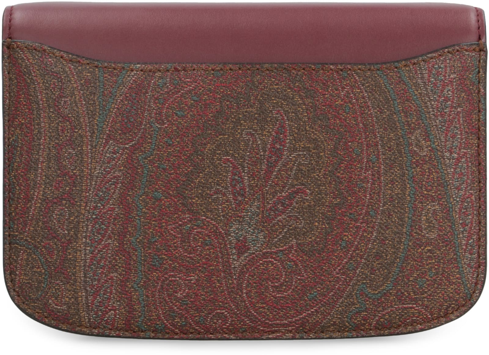 Shop Etro Essential Paisley Print Crossbody Bag In Burgundy