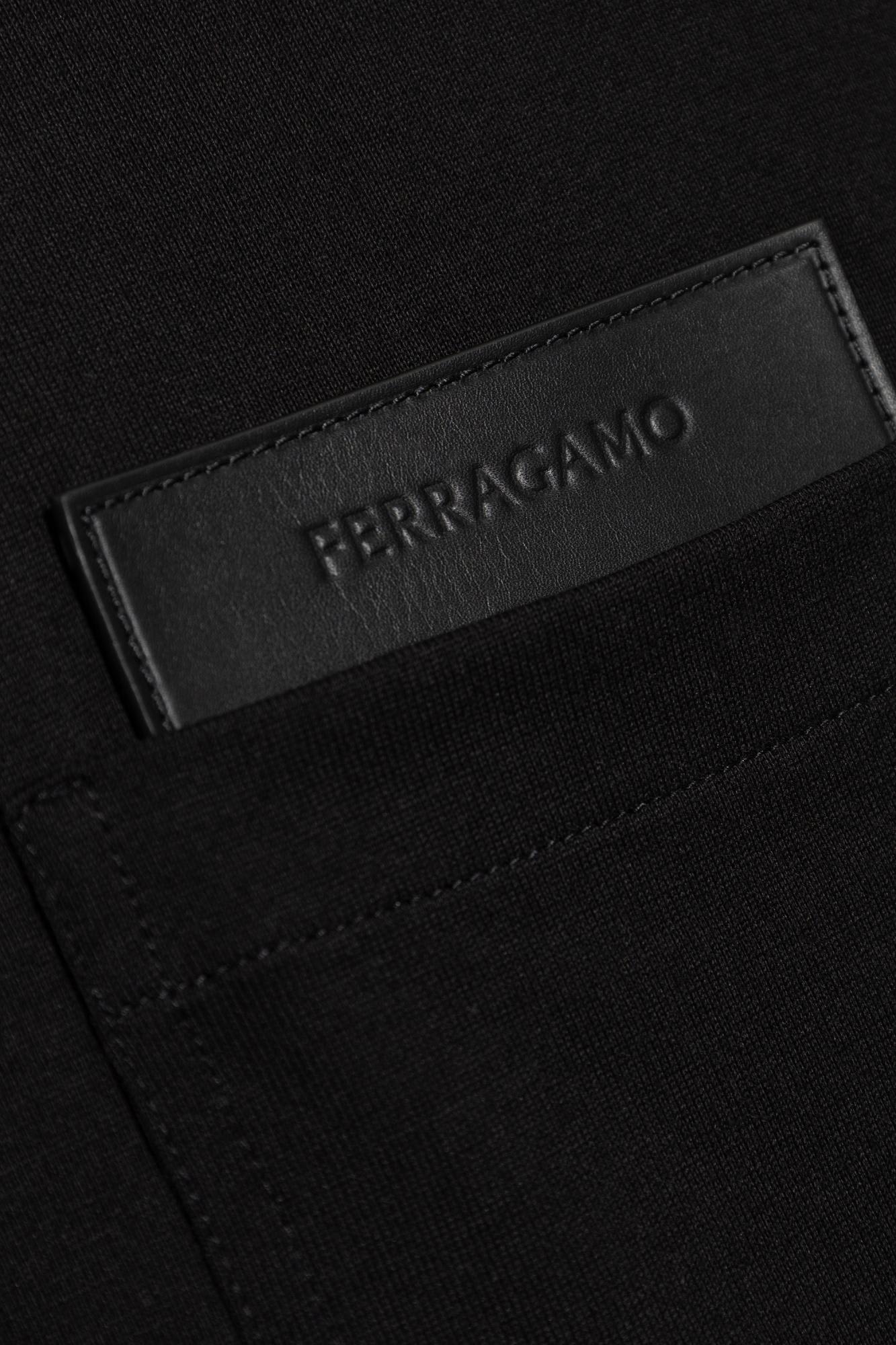 Ferragamo T-shirt With Pocket In Black