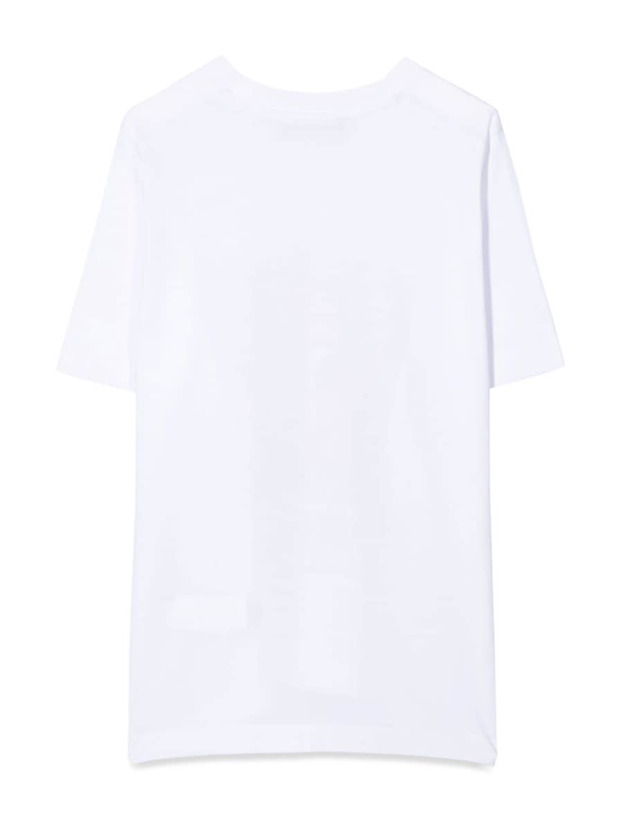 Dsquared2 Front Logo And Leaf Print T-shirt In White