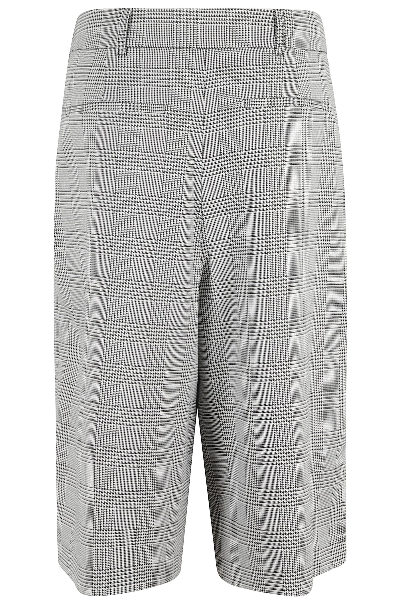 Essentiel Antwerp Pleated Checked Knee-length Shorts In Gray