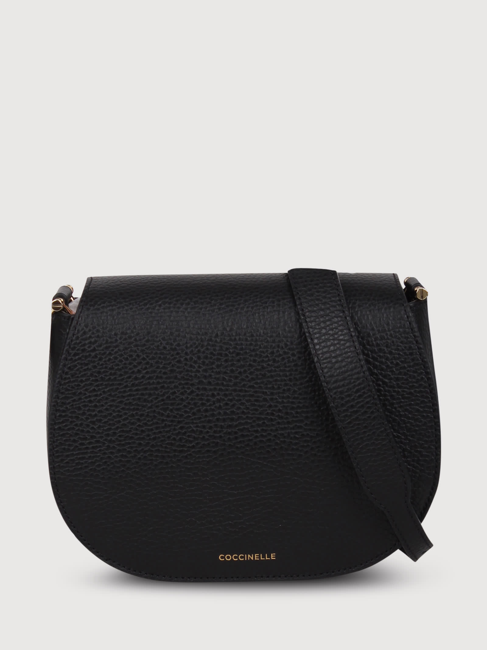 Shop Coccinelle Eclyps Grained Leather Shoulder Bag