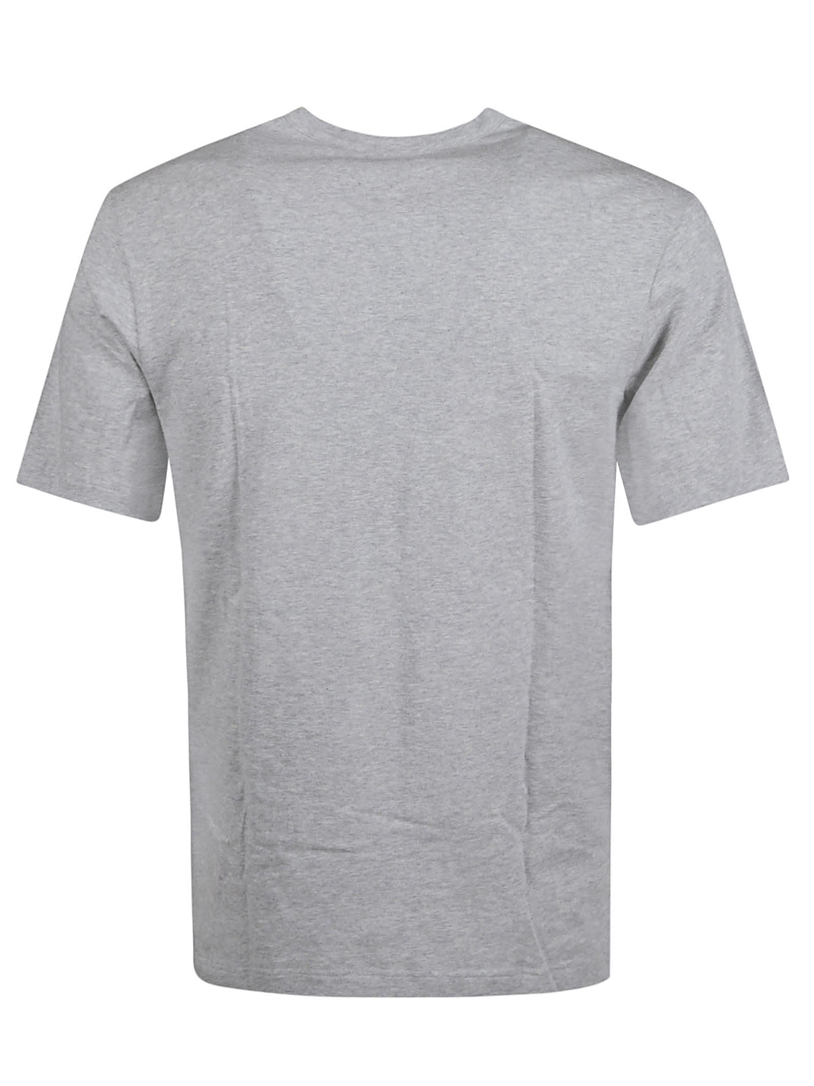 Shop Palm Angels Round Neck T-shirt In Mélange Grey