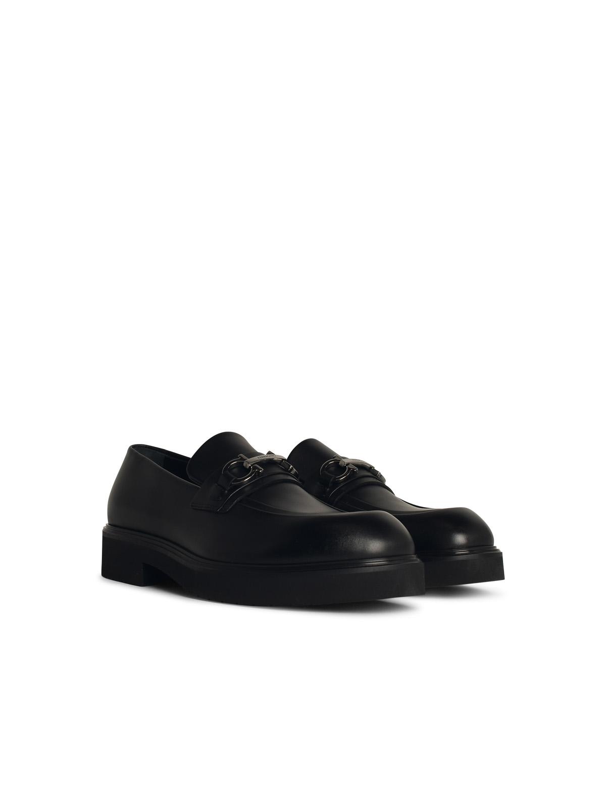 Shop Ferragamo Fiorello Black Leather Loafers