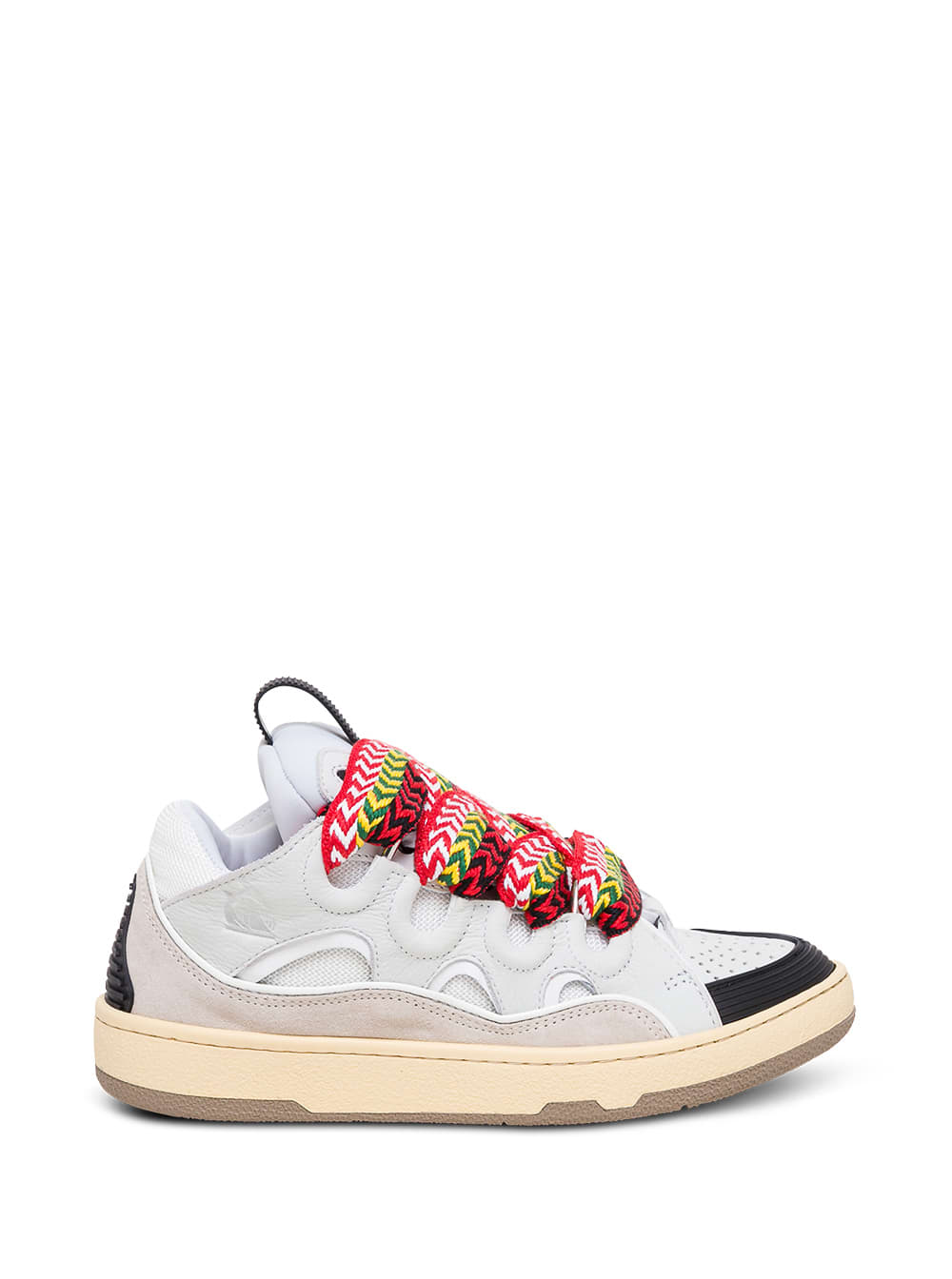 Lanvin Skate Leather Sneakers With Multicolor Laces