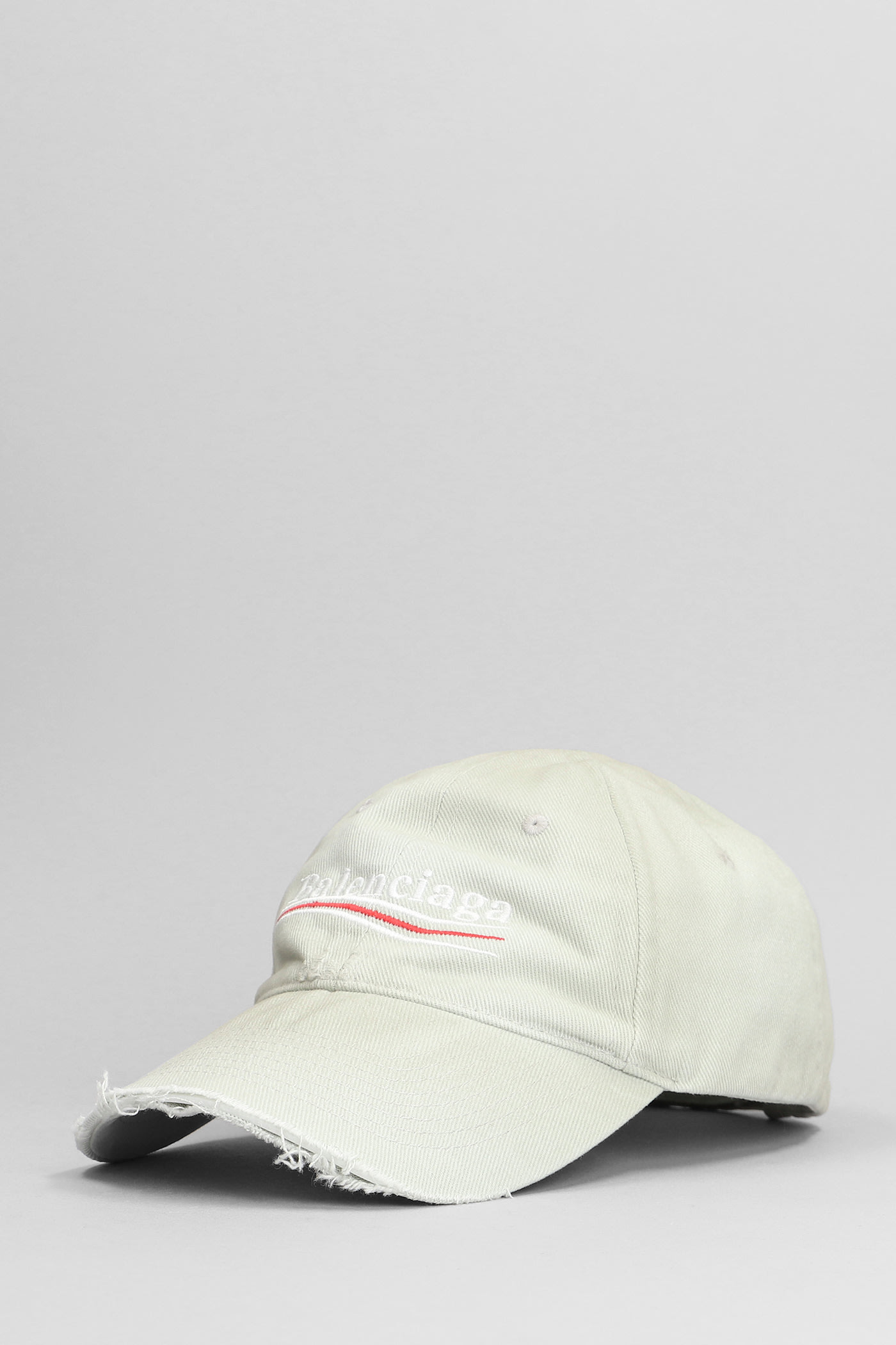 Shop Balenciaga Hats In Grey Cotton