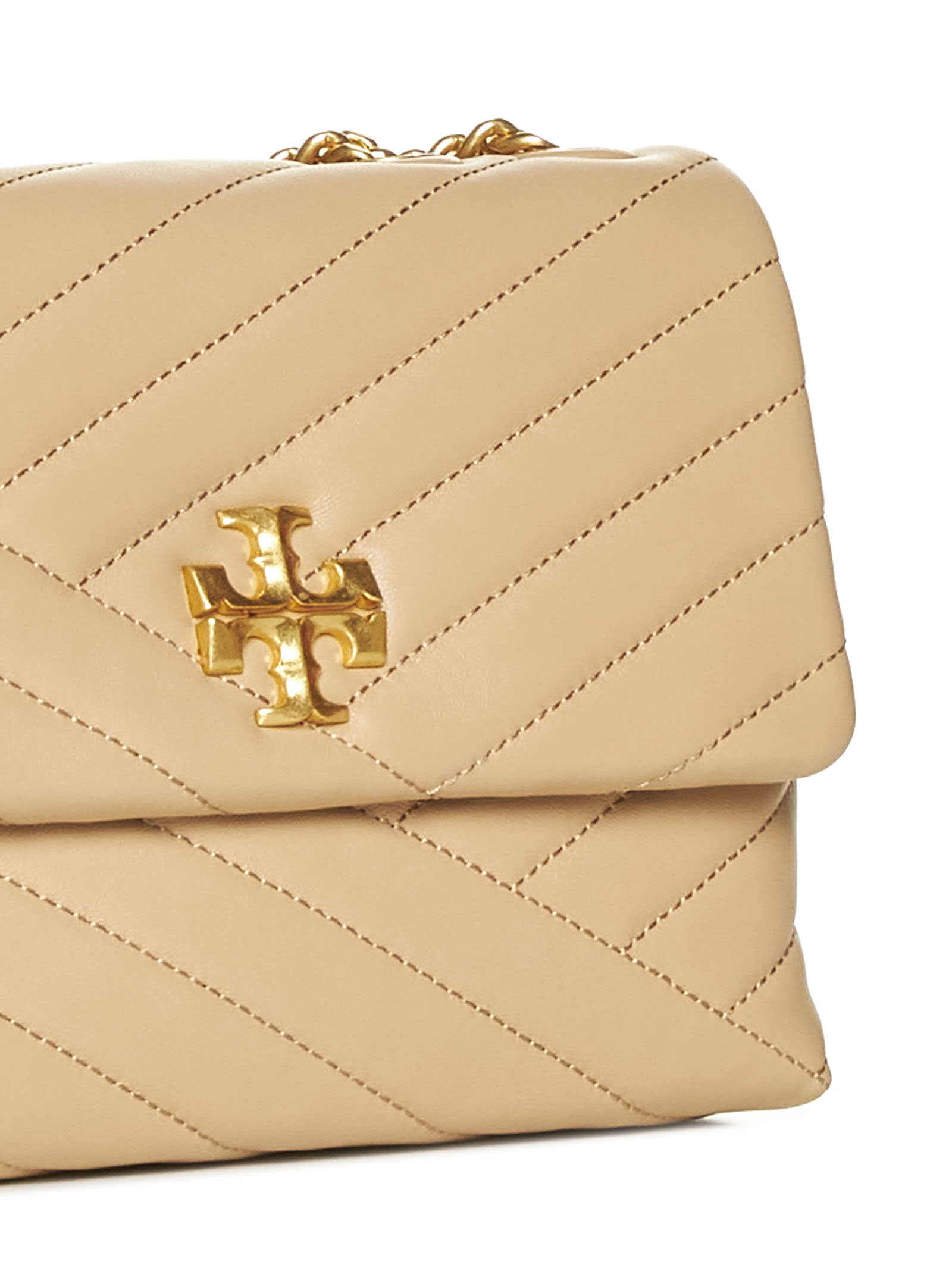 Tory Burch Kira Chevron Small Convertible Leather Shoulder Bag In Pink