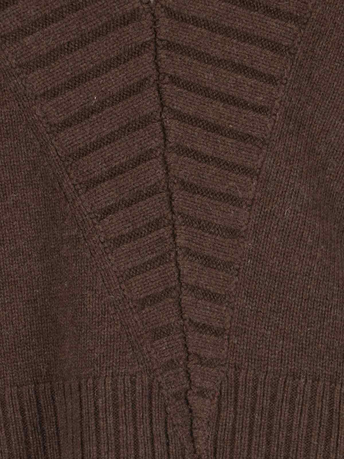 Shop Jw Anderson V-neck Sweater In Brown