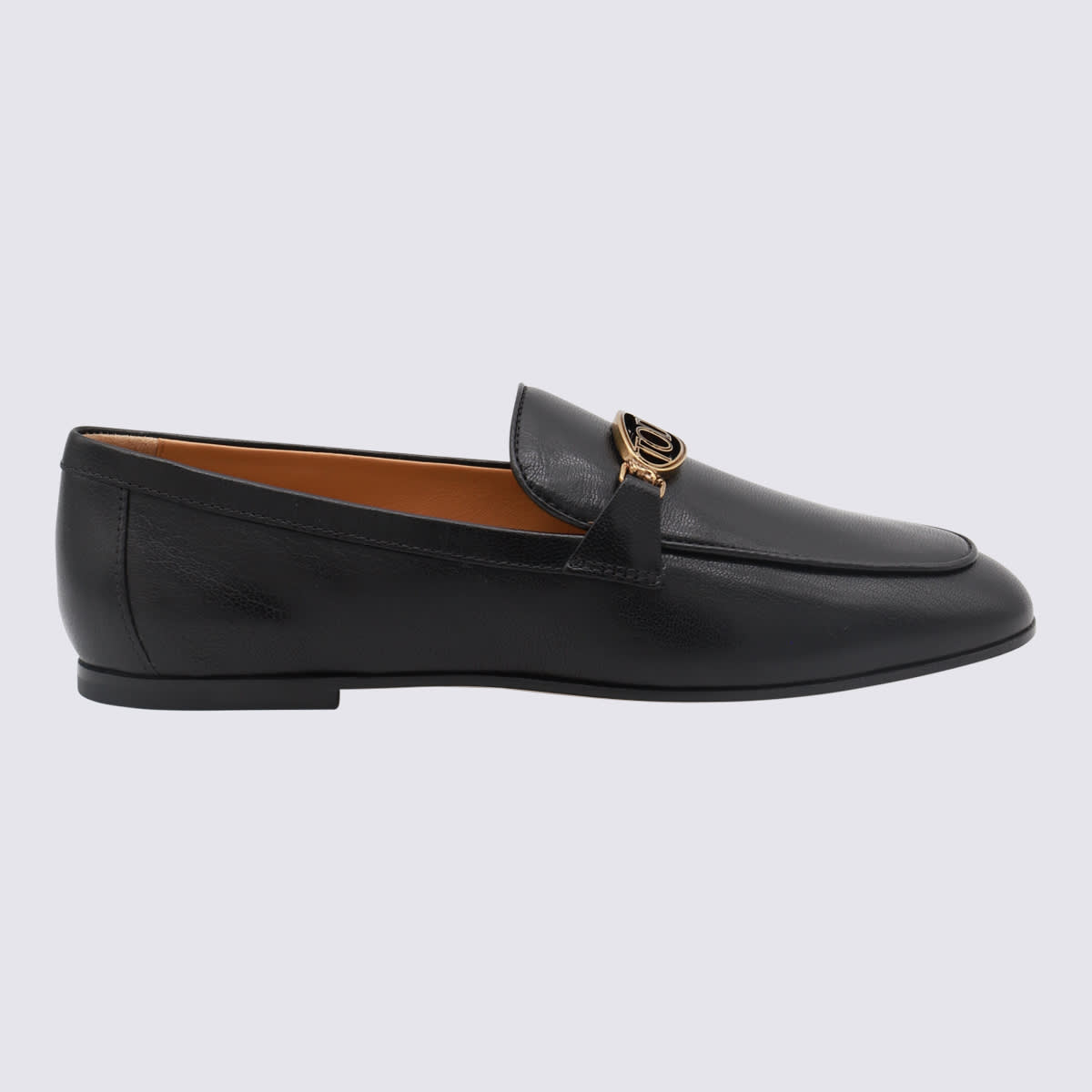 Shop Tod's Black Leather Loafers