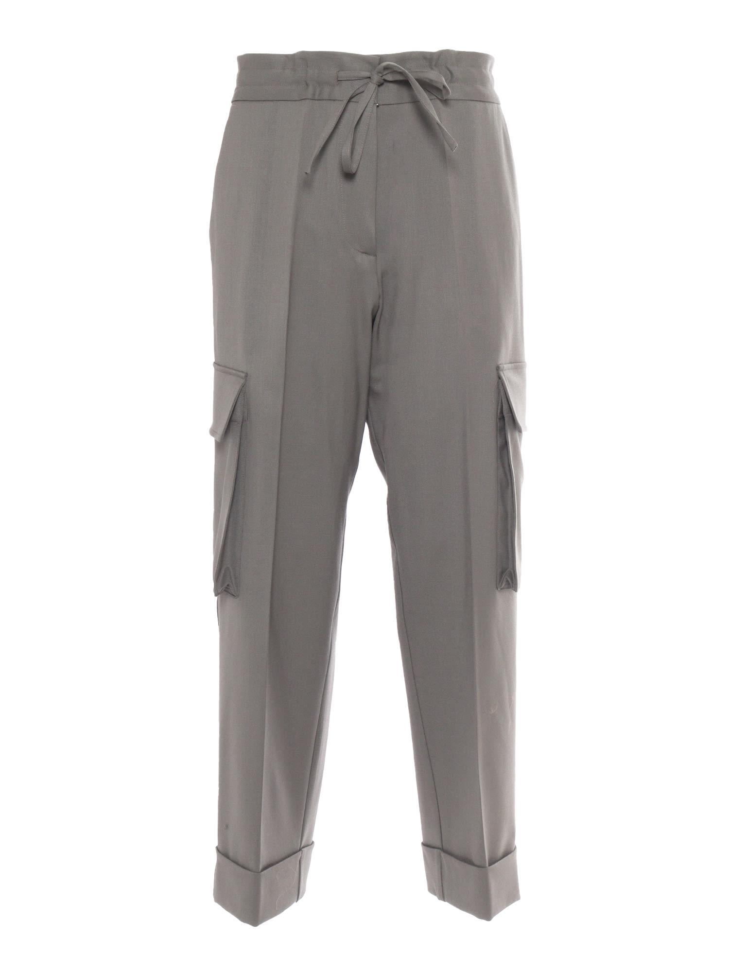 Shop P.a.r.o.s.h Pants With Oatch Pockets In Grey