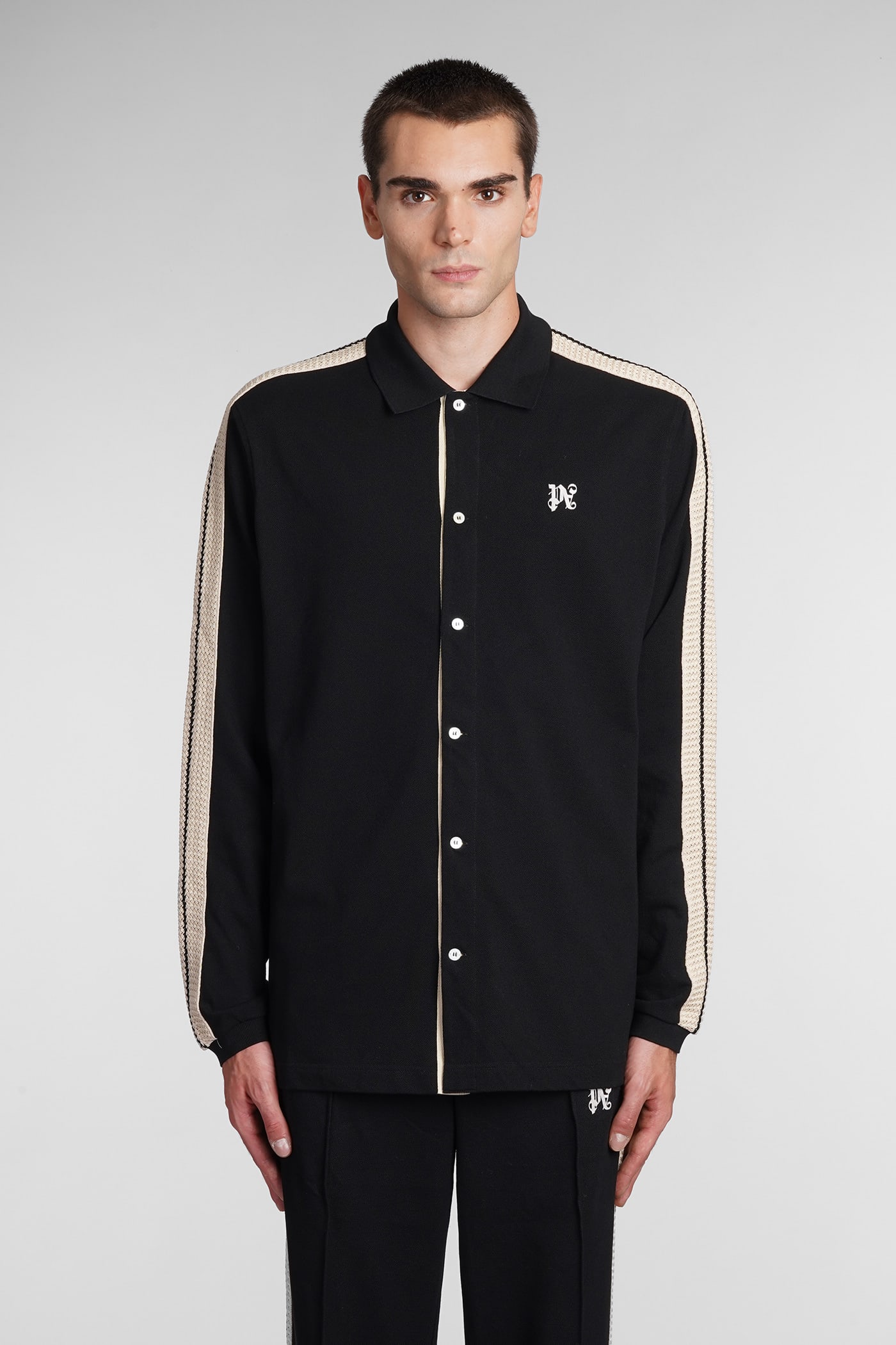Palm Angels Shirt In Black Cotton