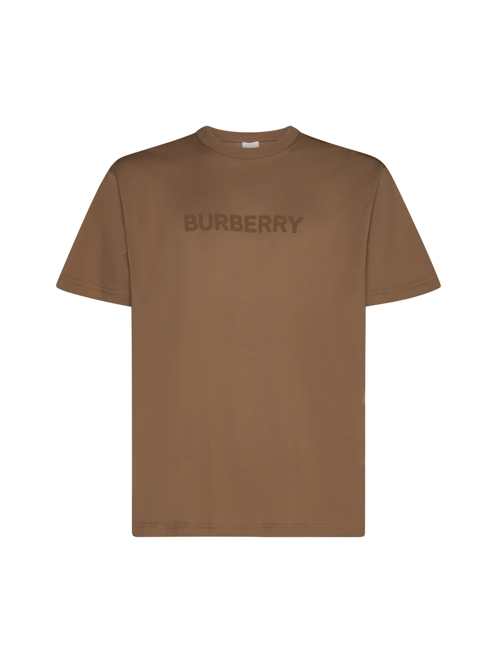 Shop Burberry T-shirt In Brown