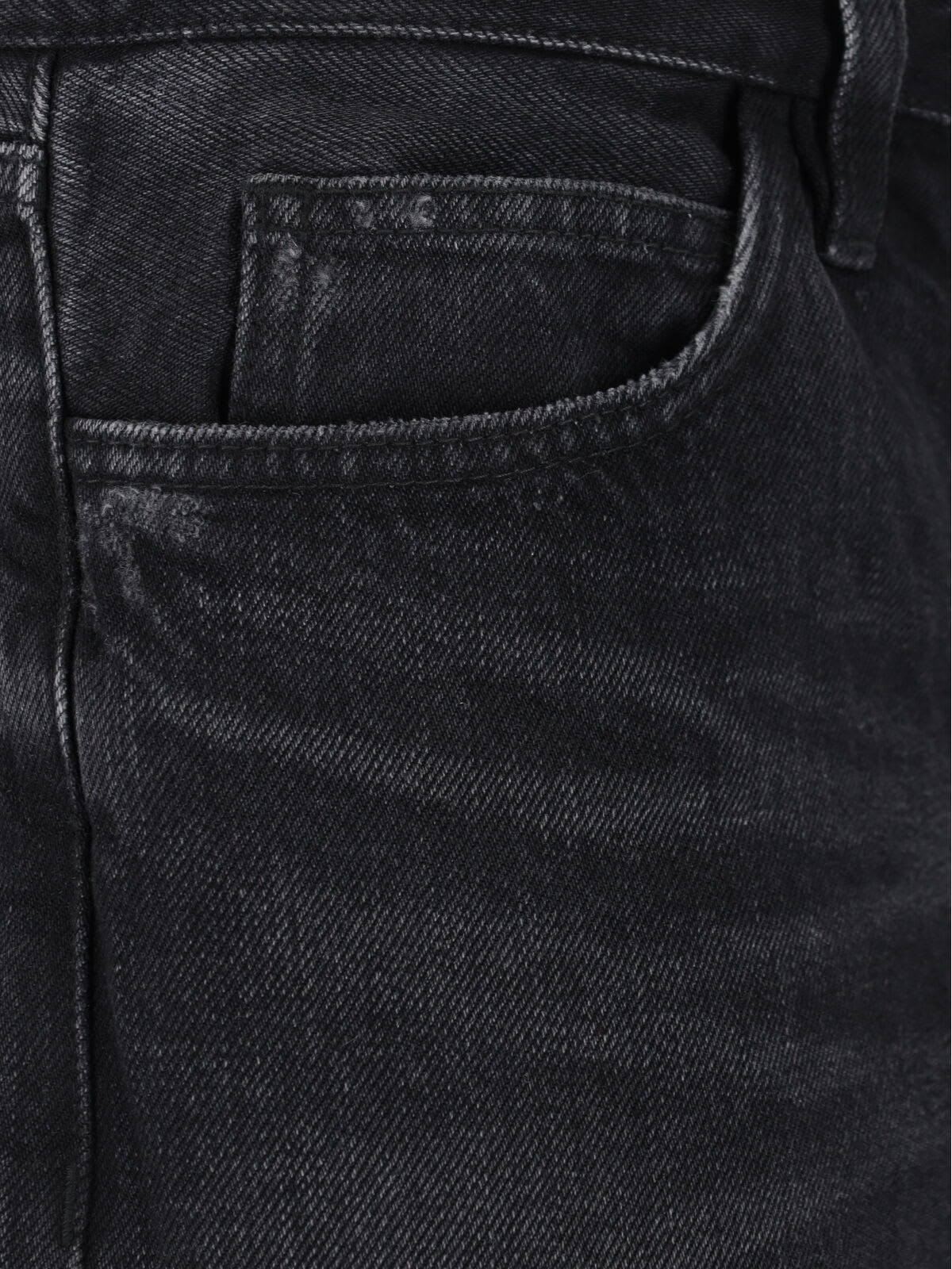 Fear Of God 5 Pocket Denim With Belt Loops And Frayed Hem In Black