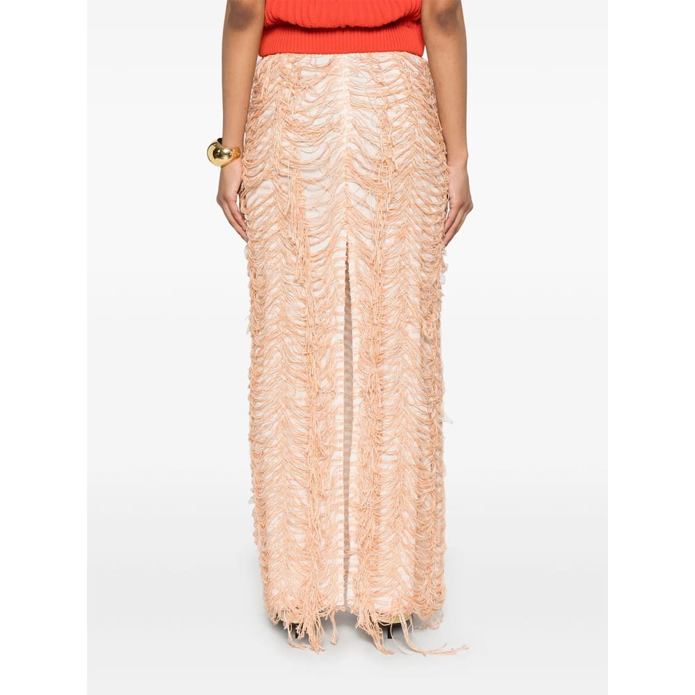 Séfr Lara Midi Skirt In Orange