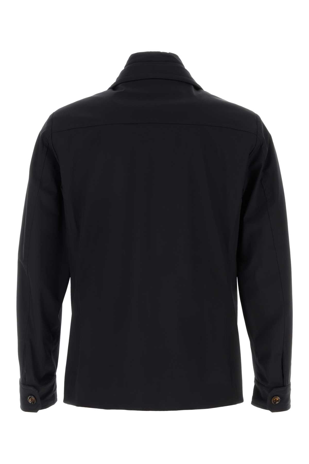 Moorer Dark Blue Nylon Blend Volmer Jacket In Darkblu
