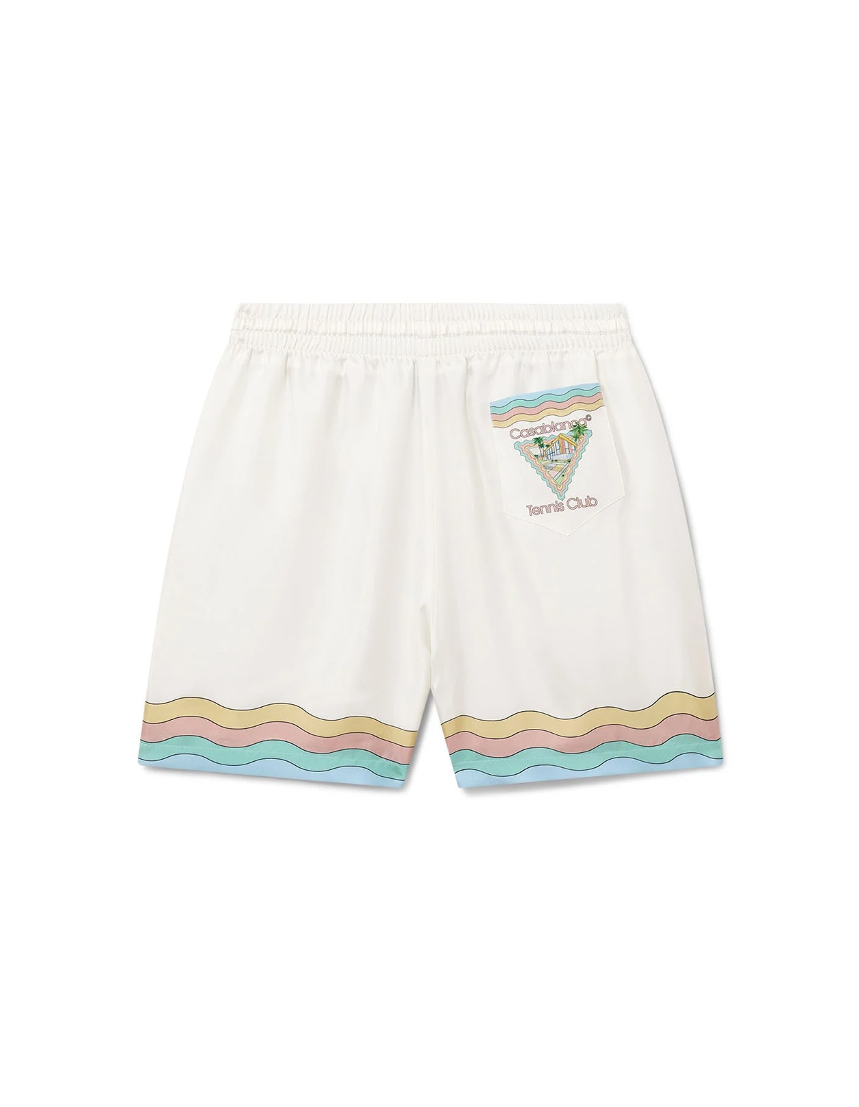 Shop Casablanca Maison De Reve Silk Shorts In White