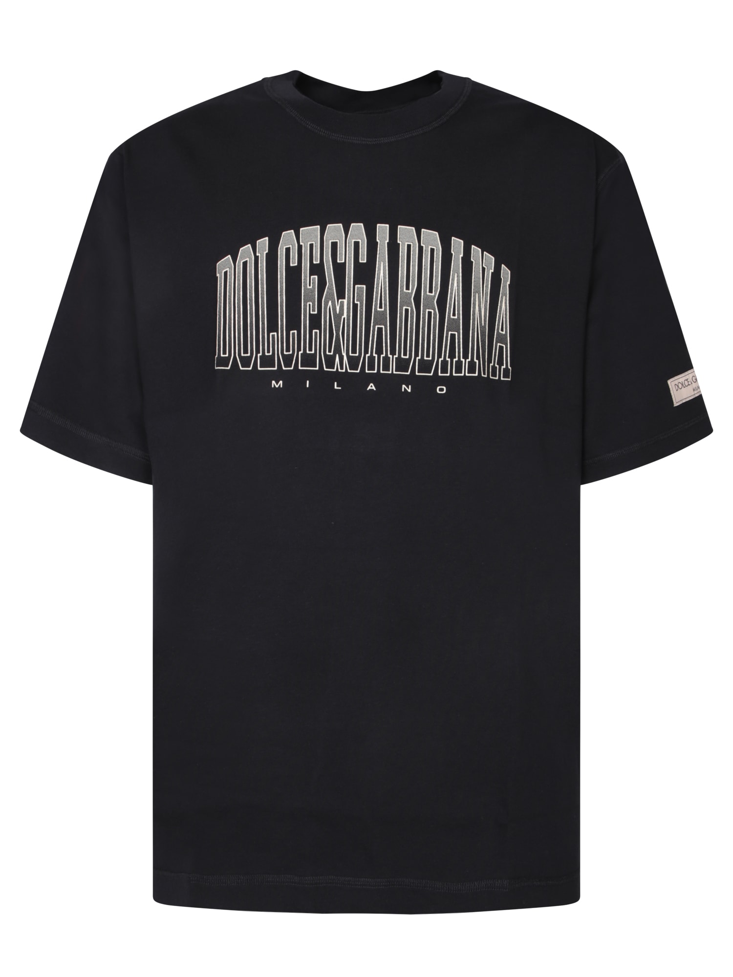 Shop Dolce & Gabbana Dg Logo Print Black T-shirt