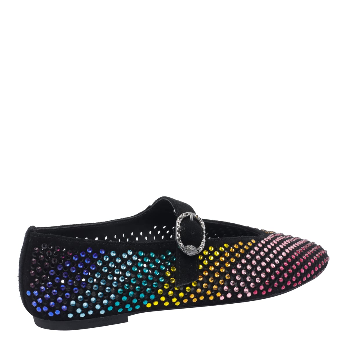 Kurt Geiger Mayfair Crystal-embellished Ballet Flats In Black