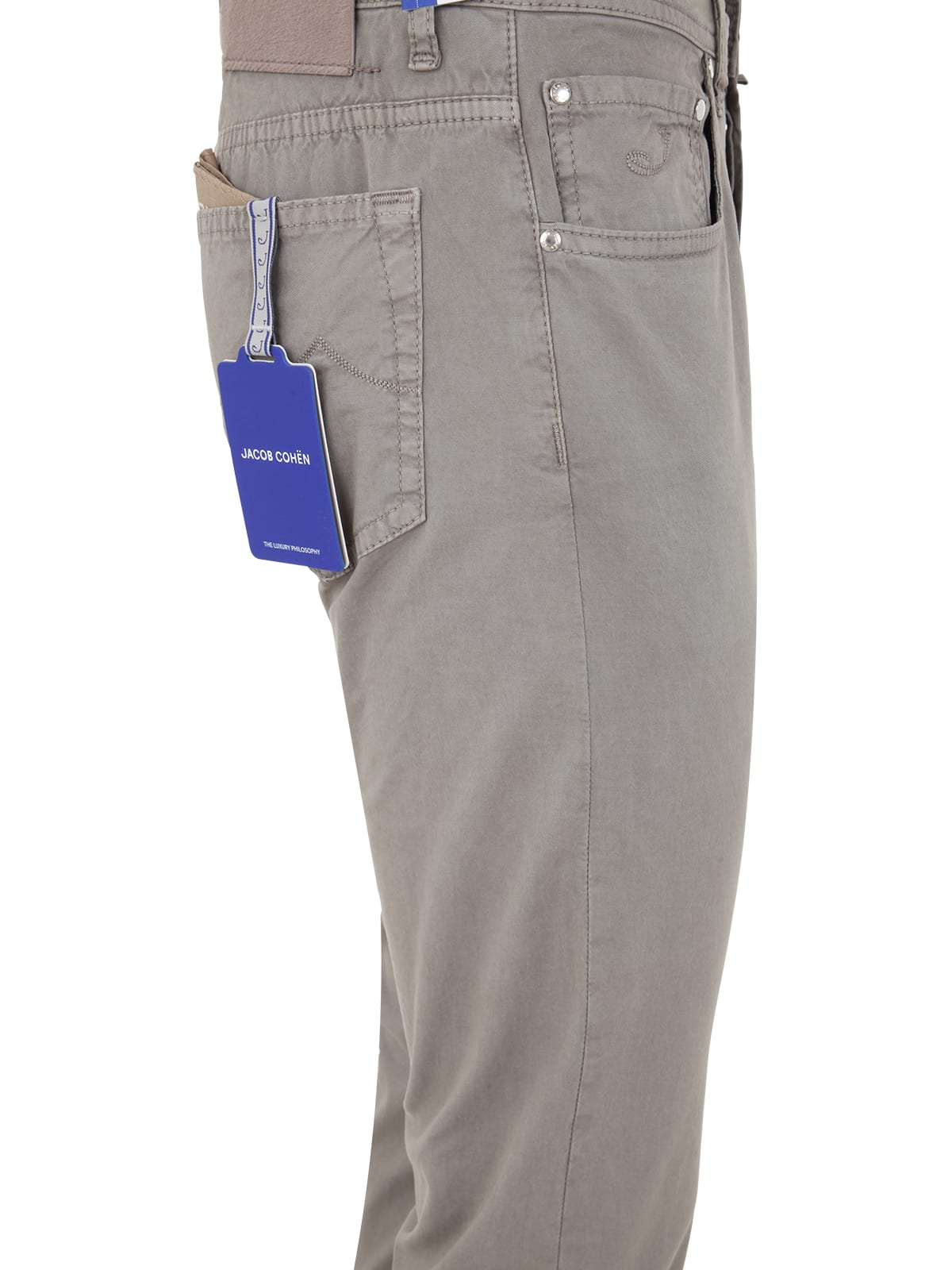 Shop Jacob Cohen Bard Slim Fit Five Pocket Jeans In Elephant Grey