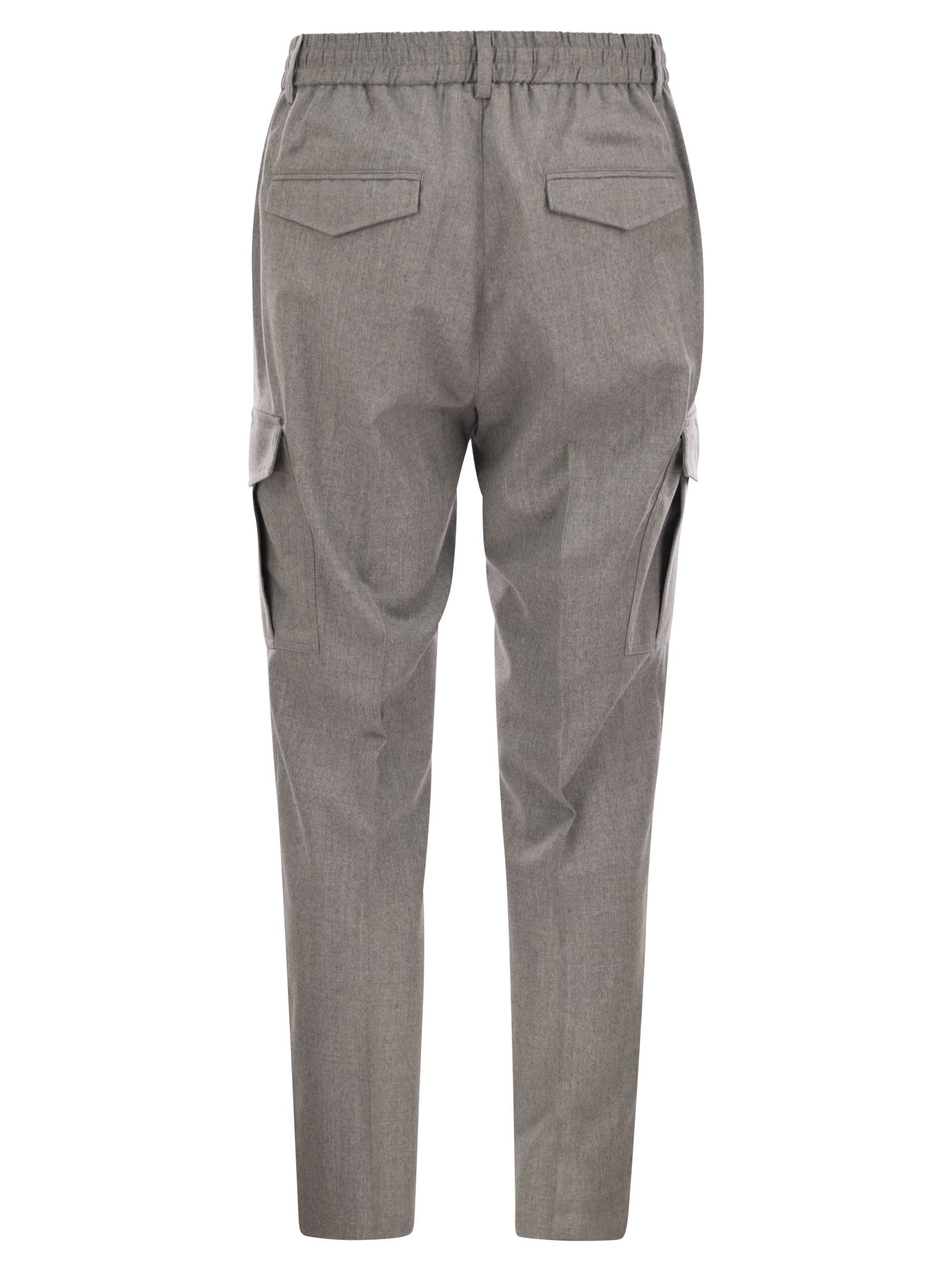 Peserico Men's Wool, Silk And Cashmere Jogger Trousers In Grey