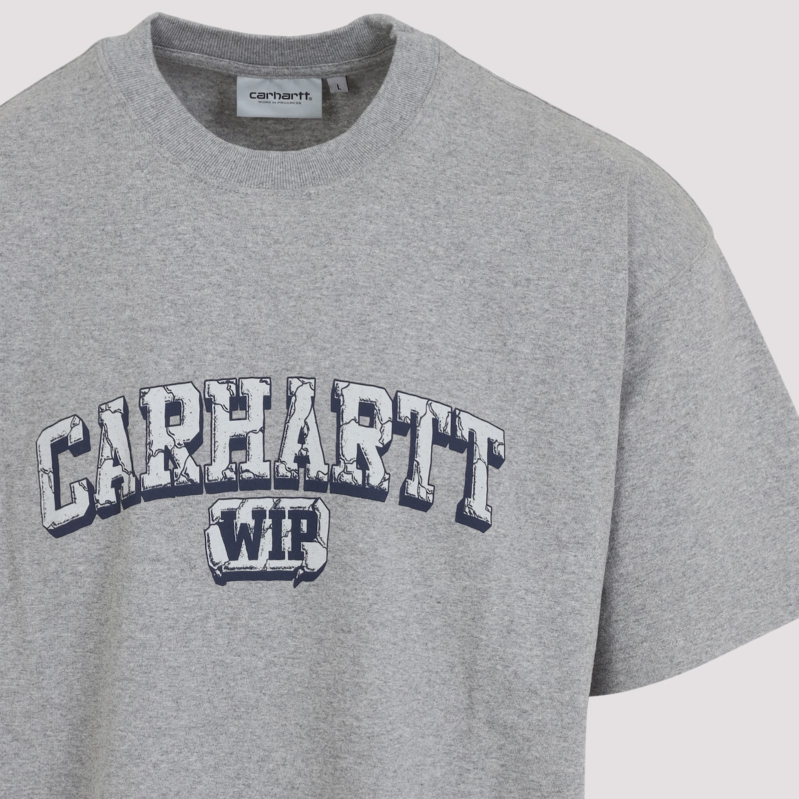 Carhartt Polo Ralph Lauren Short Sleeve Polo With Contrast Logo In Gray