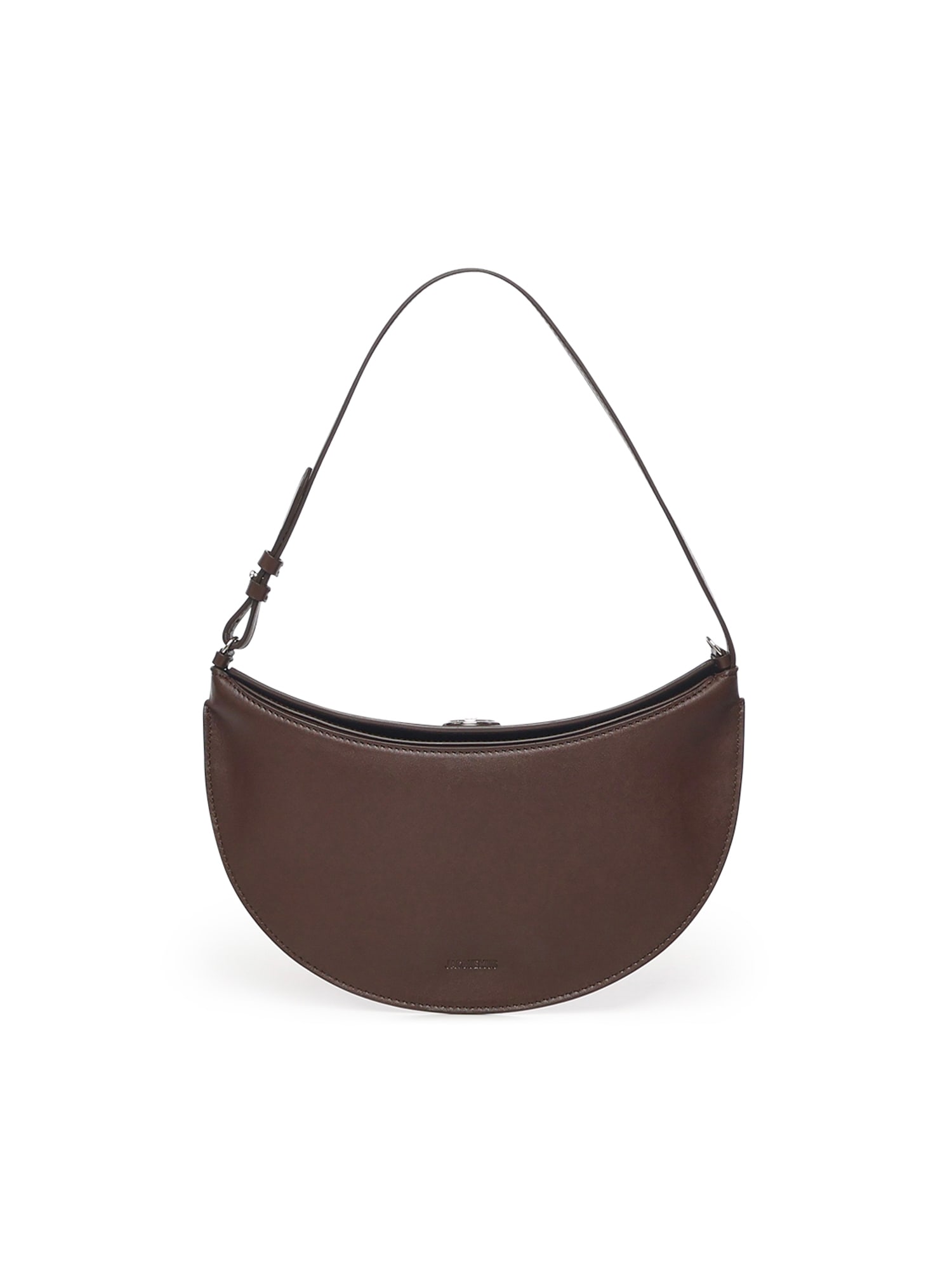 Jacquemus Le Petit Calisso Round Leather Shoulder Bag In Brown