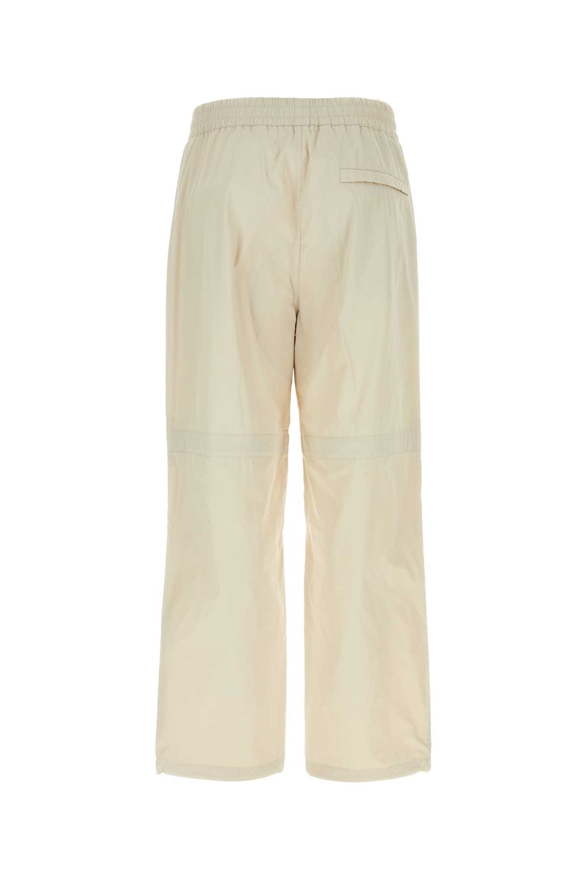 Shop Burberry Sand Cotton Blend Pant In Wheat