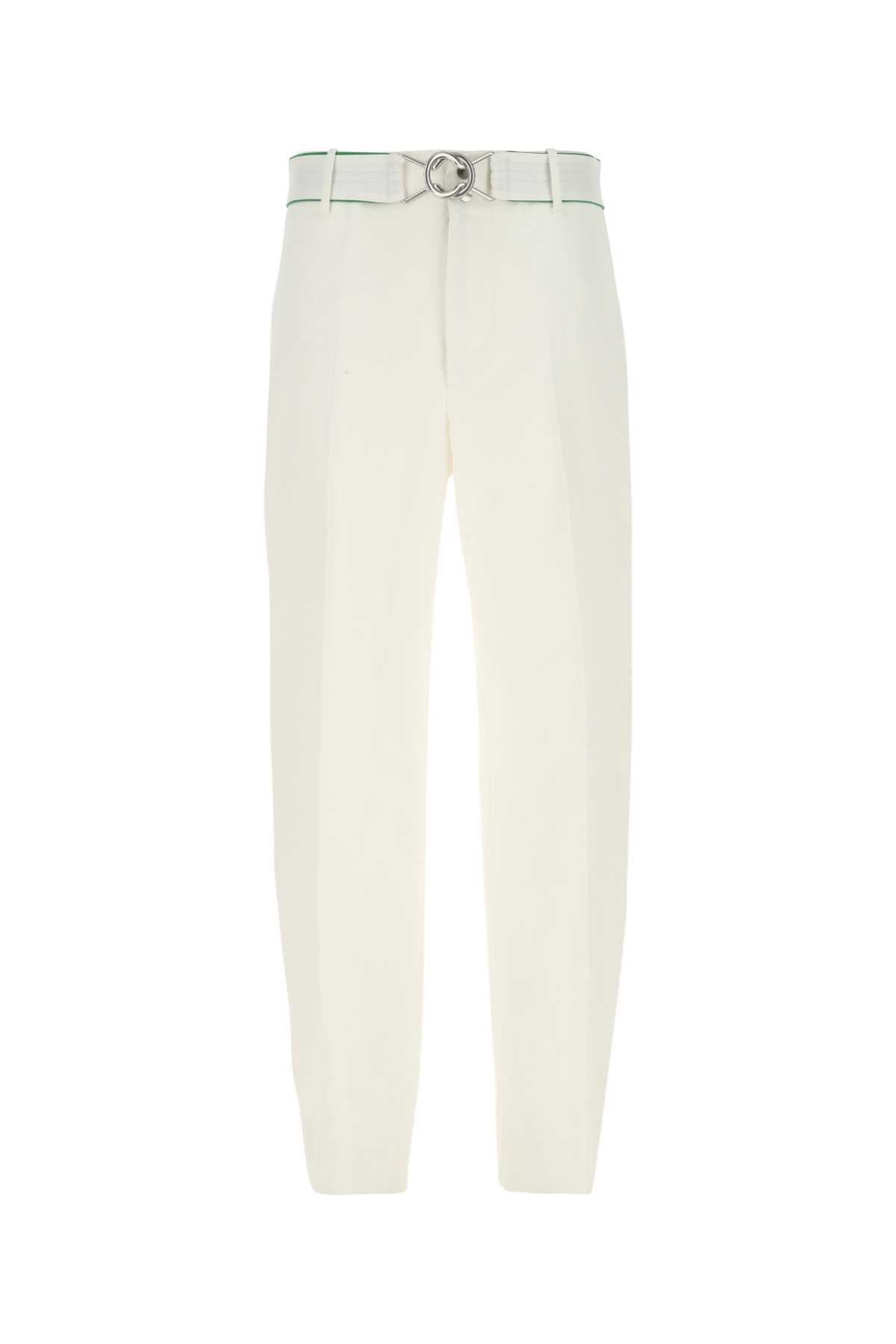 White Cotton Wide-leg Pant