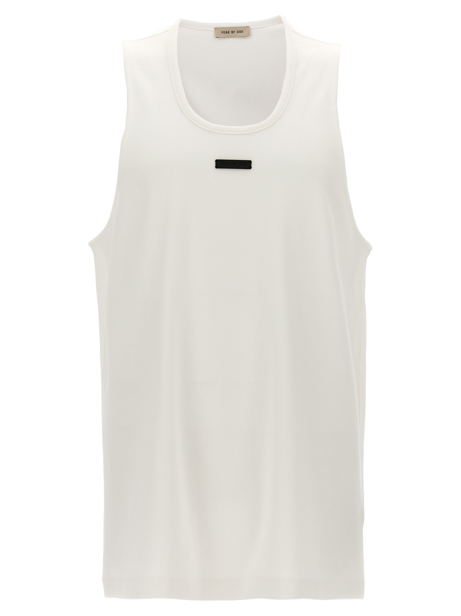 Leather Logo Patch Tank Top