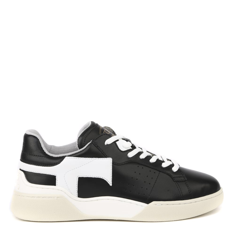Tods Black And White Leather Sneakers | Coshio Online Shop