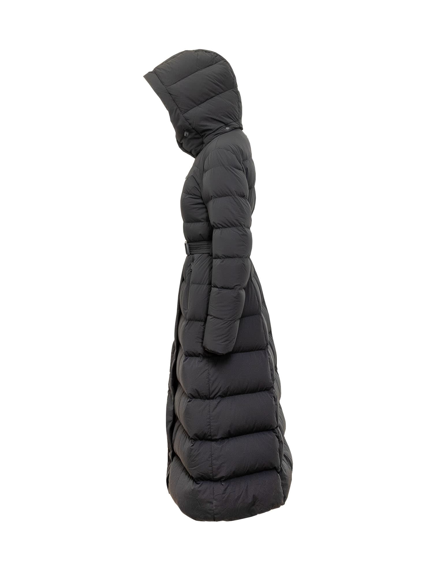 Shop Mackage Long Coat With Logo In Black