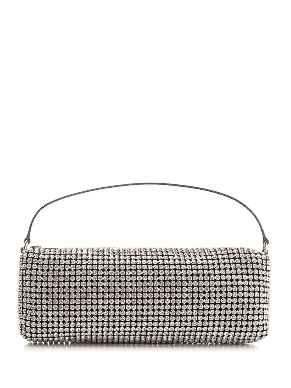 Shop Alexander Wang Heiress Flex Shoulder Bag In Silver