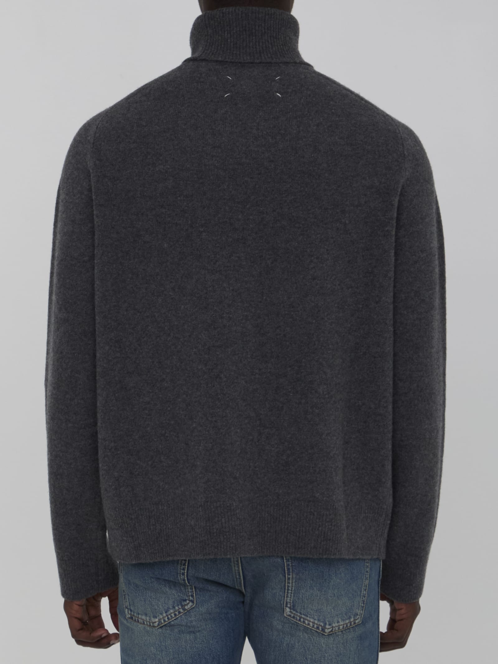 Shop Maison Margiela Wool Jumper In Black