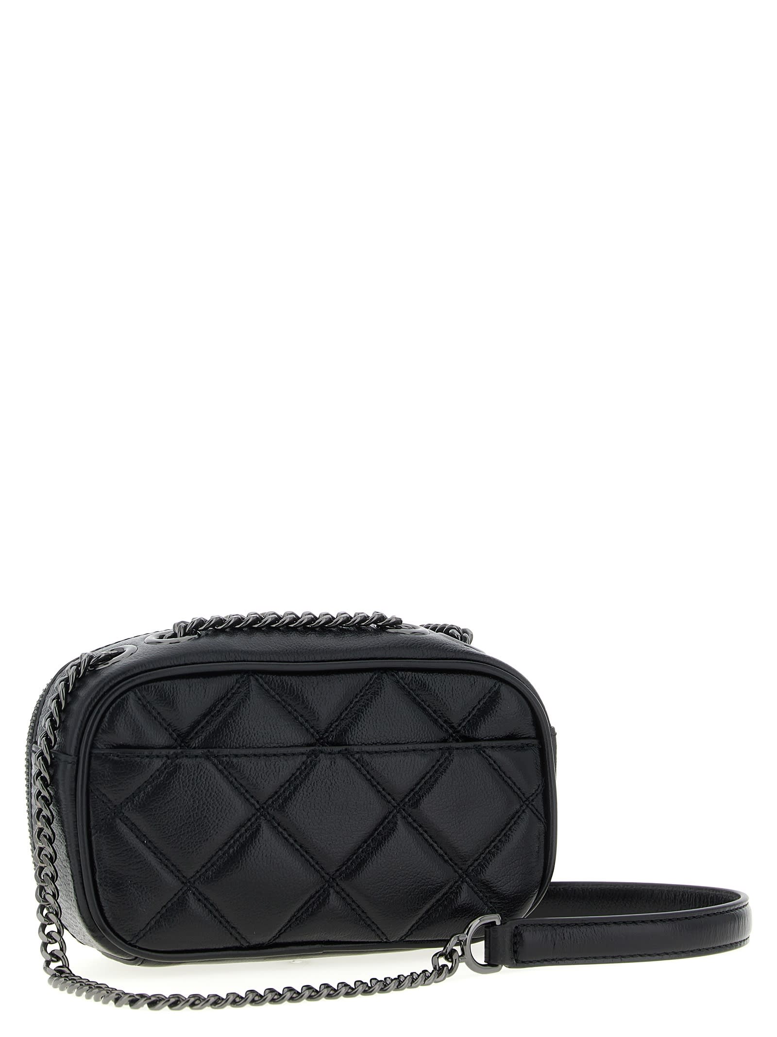 Marc Jacobs The Quilted Softshot Crossbody Bag In Black