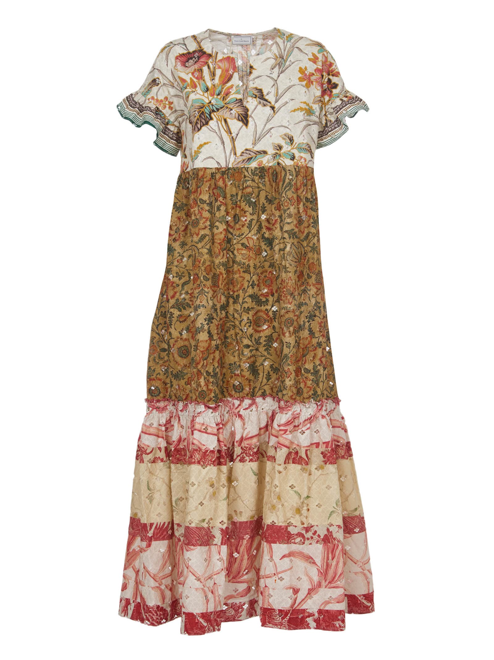 Pierre-Louis Mascia Multicolor Patchwork Long Dress