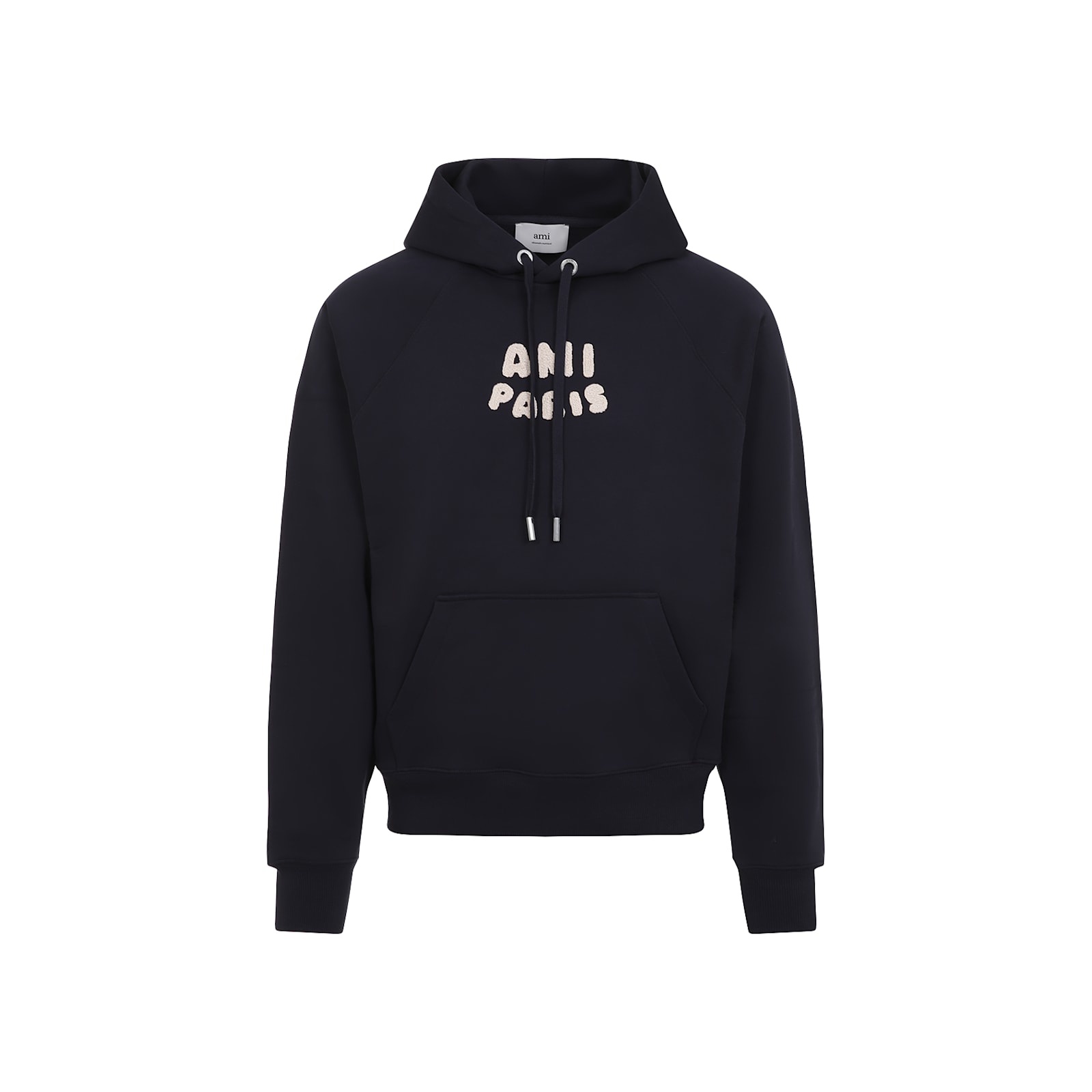Ami Alexandre Mattiussi Logo-print Hoodie In Blue