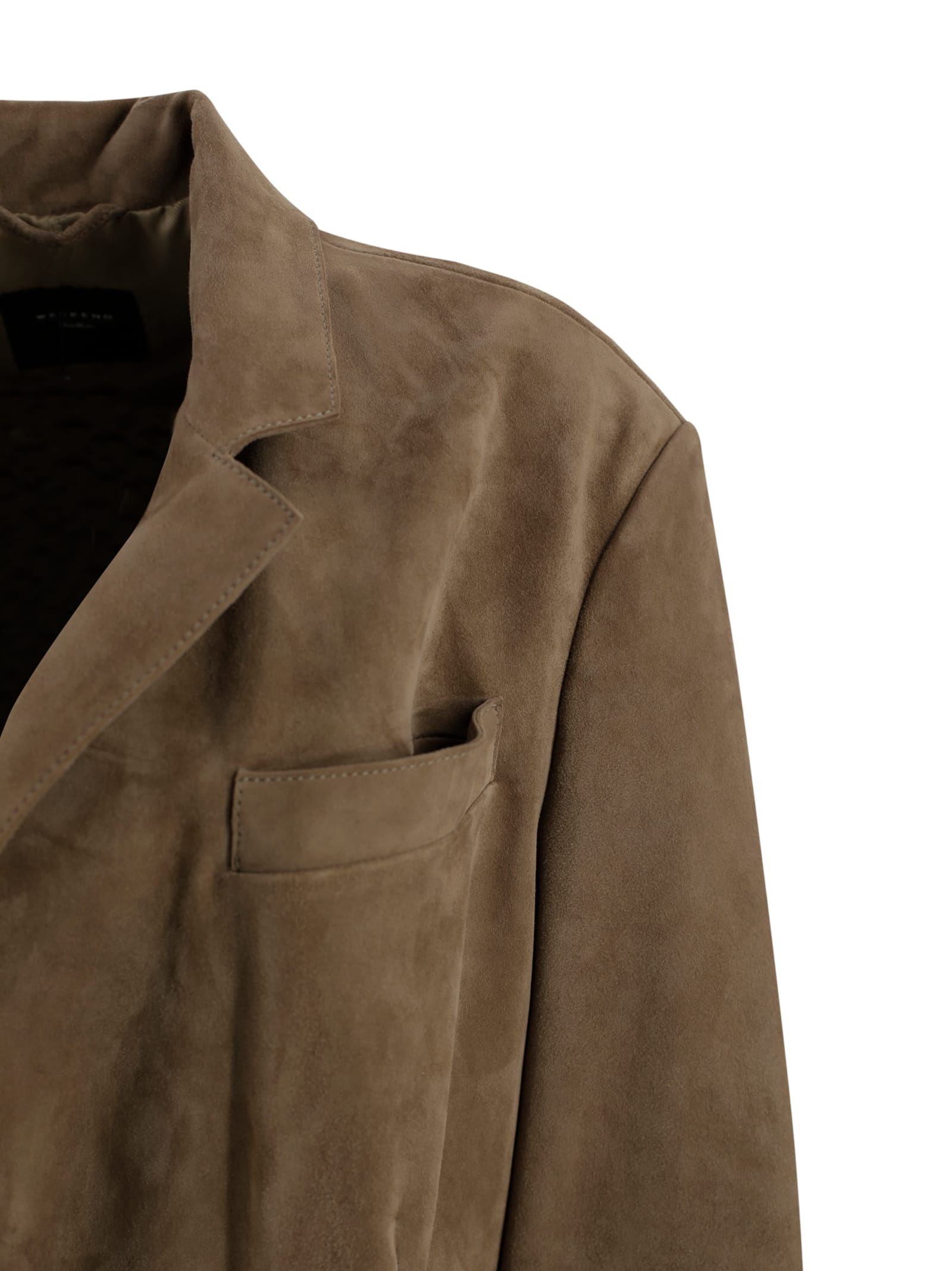 Weekend Max Mara Single-breasted Blazer In Soft Suede In Brown
