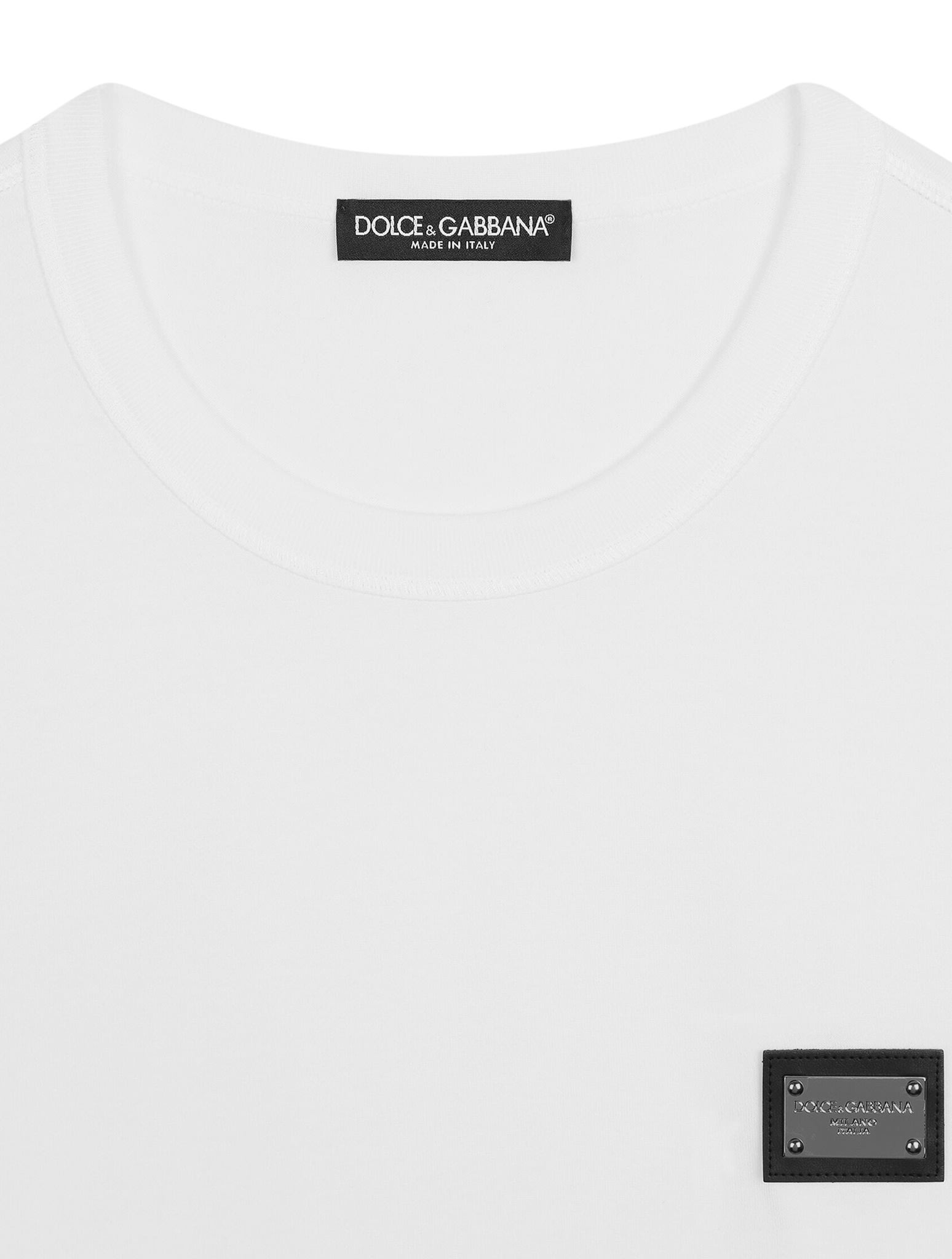 Shop Dolce & Gabbana Tshirt Jersey In Optic White