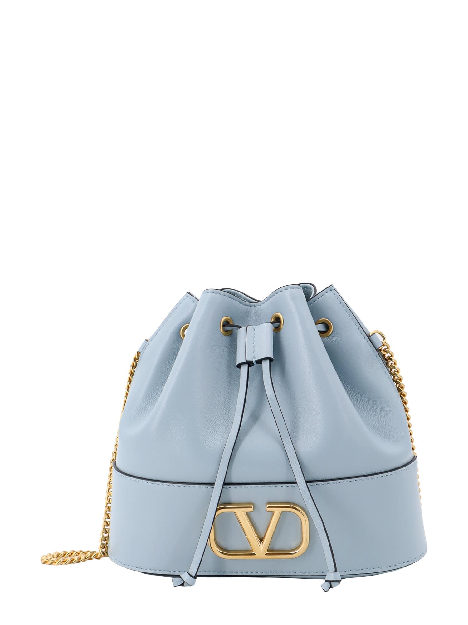 Shop Valentino Bucket Bag In Blue