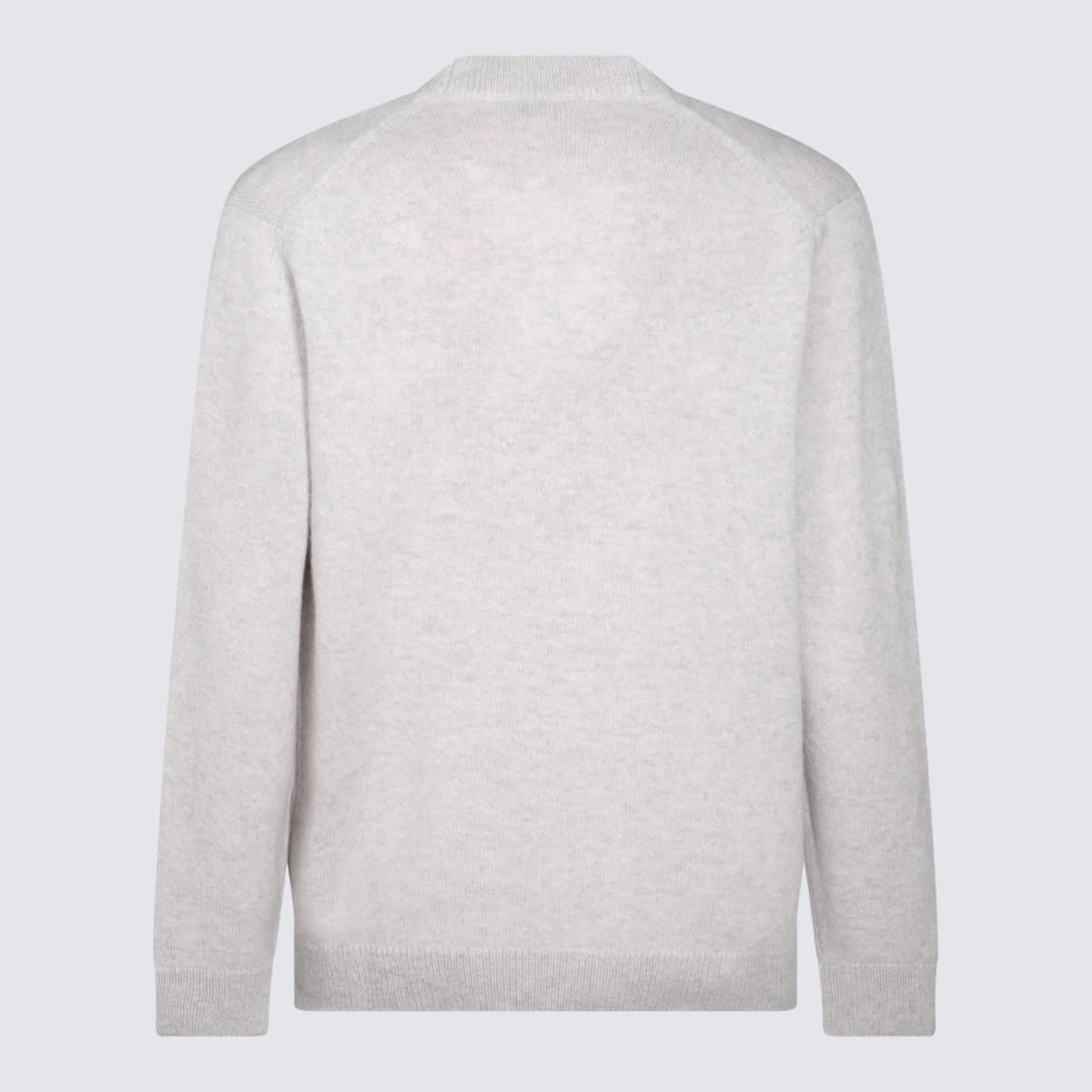 Shop Maison Kitsuné Grey Wool Knitwear In Light Grey Melange