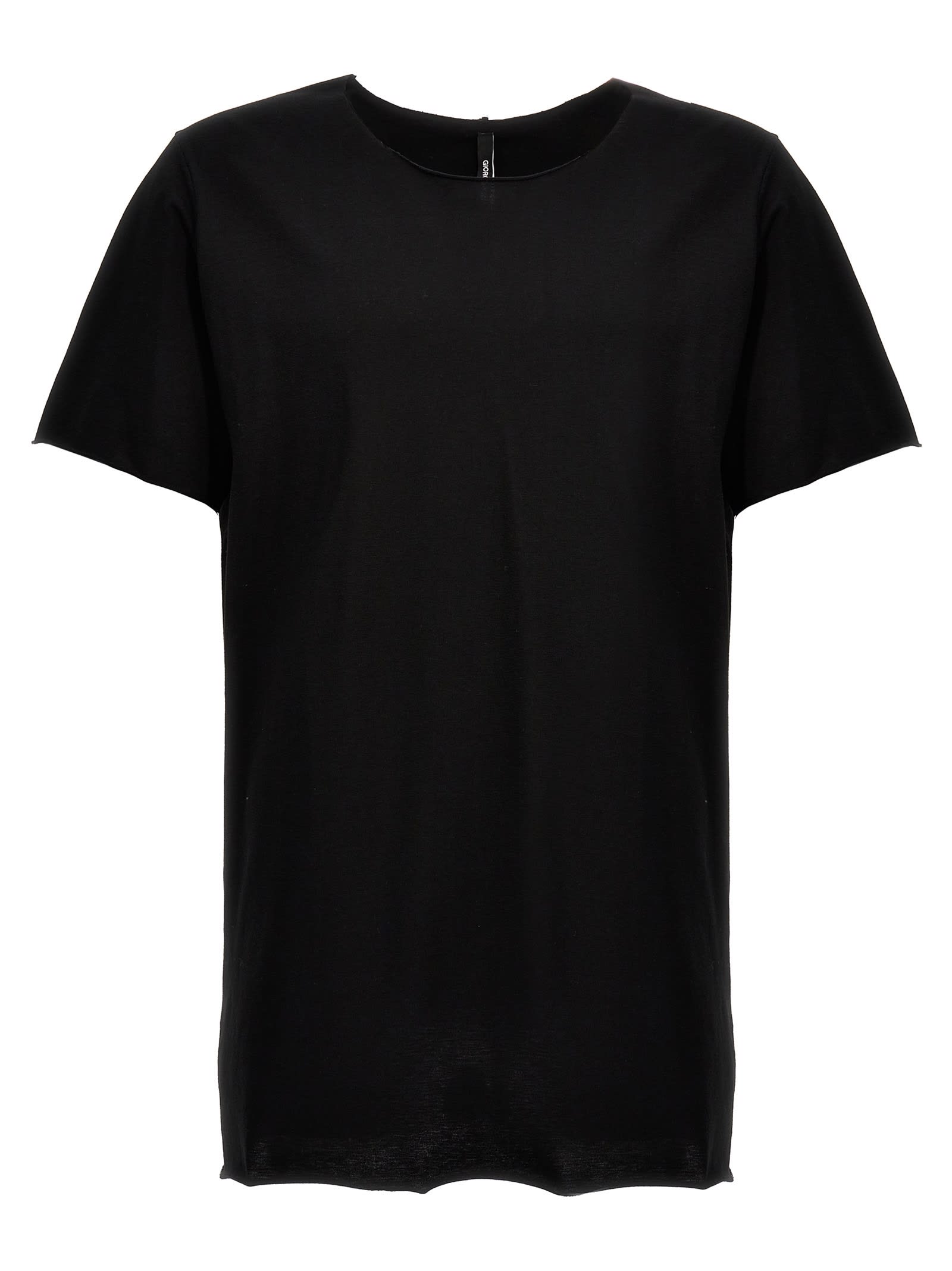 Shop Giorgio Brato Raw Cut T-shirt In Black