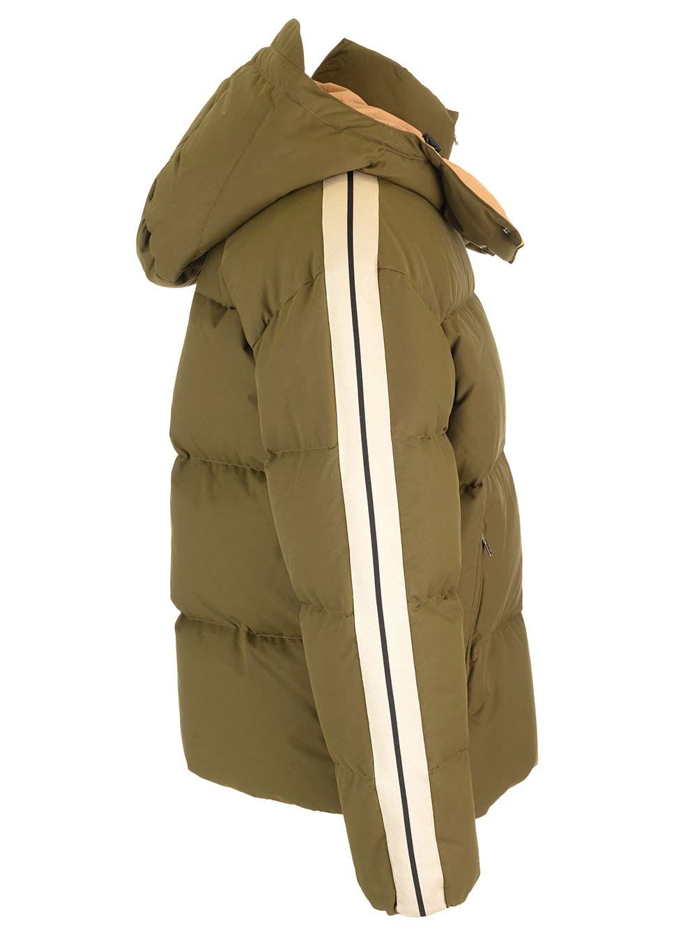 Shop Palm Angels Track Monogram Down Jacket In Green