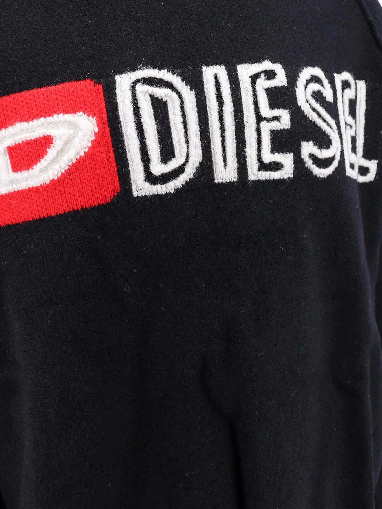 Shop Diesel Sweater In Nero