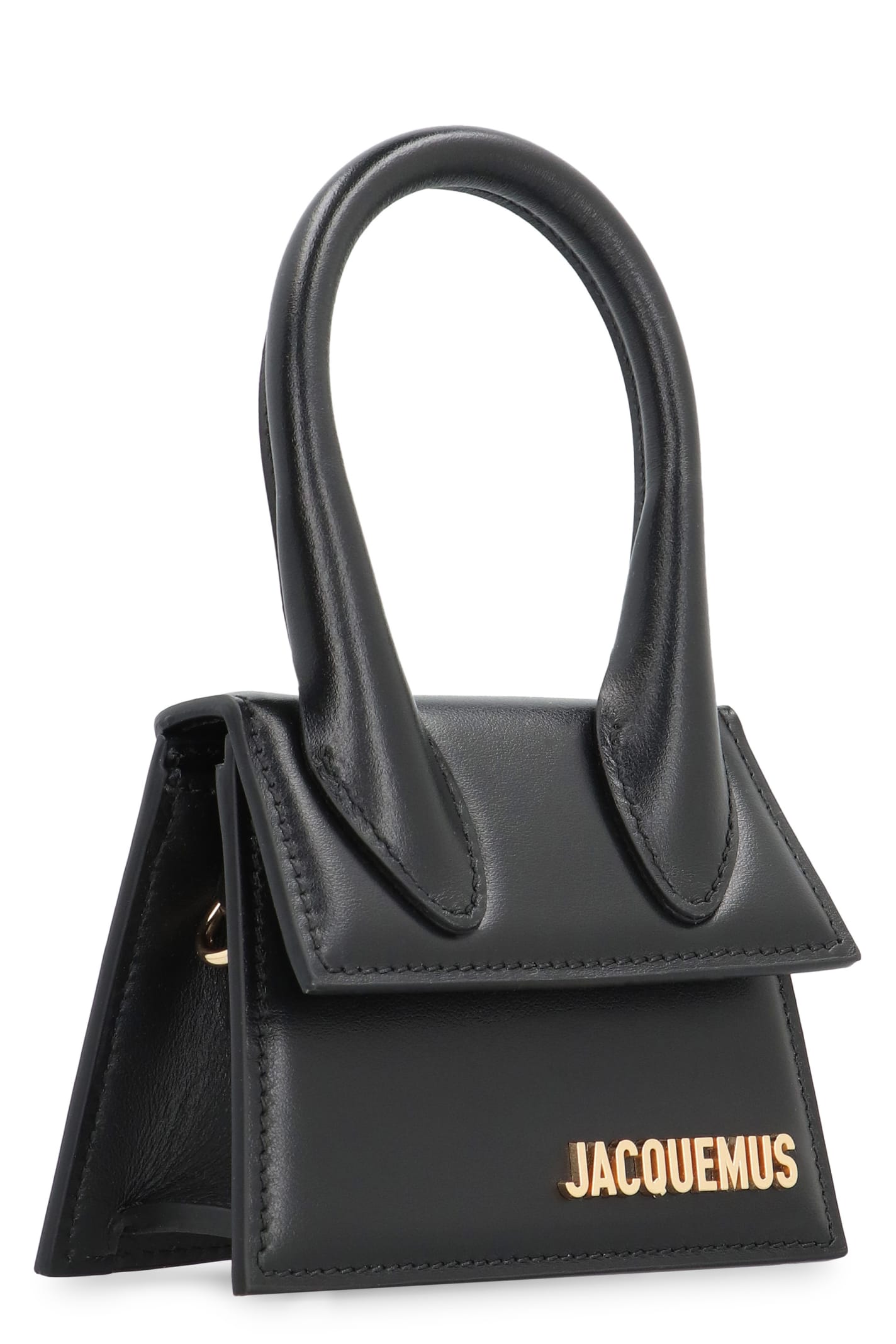 Shop Jacquemus Le Chiquito Leather Handbag In Black