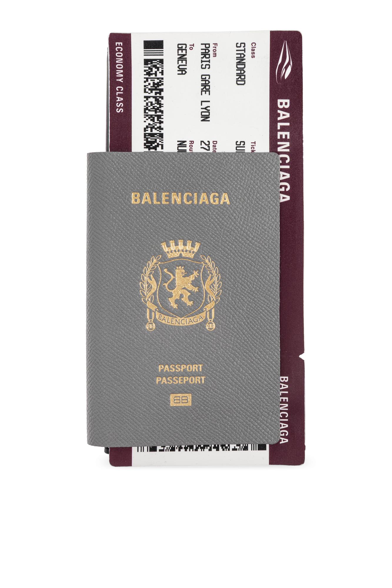 Balenciaga Travel Essentials And Wrist Strap In Gray