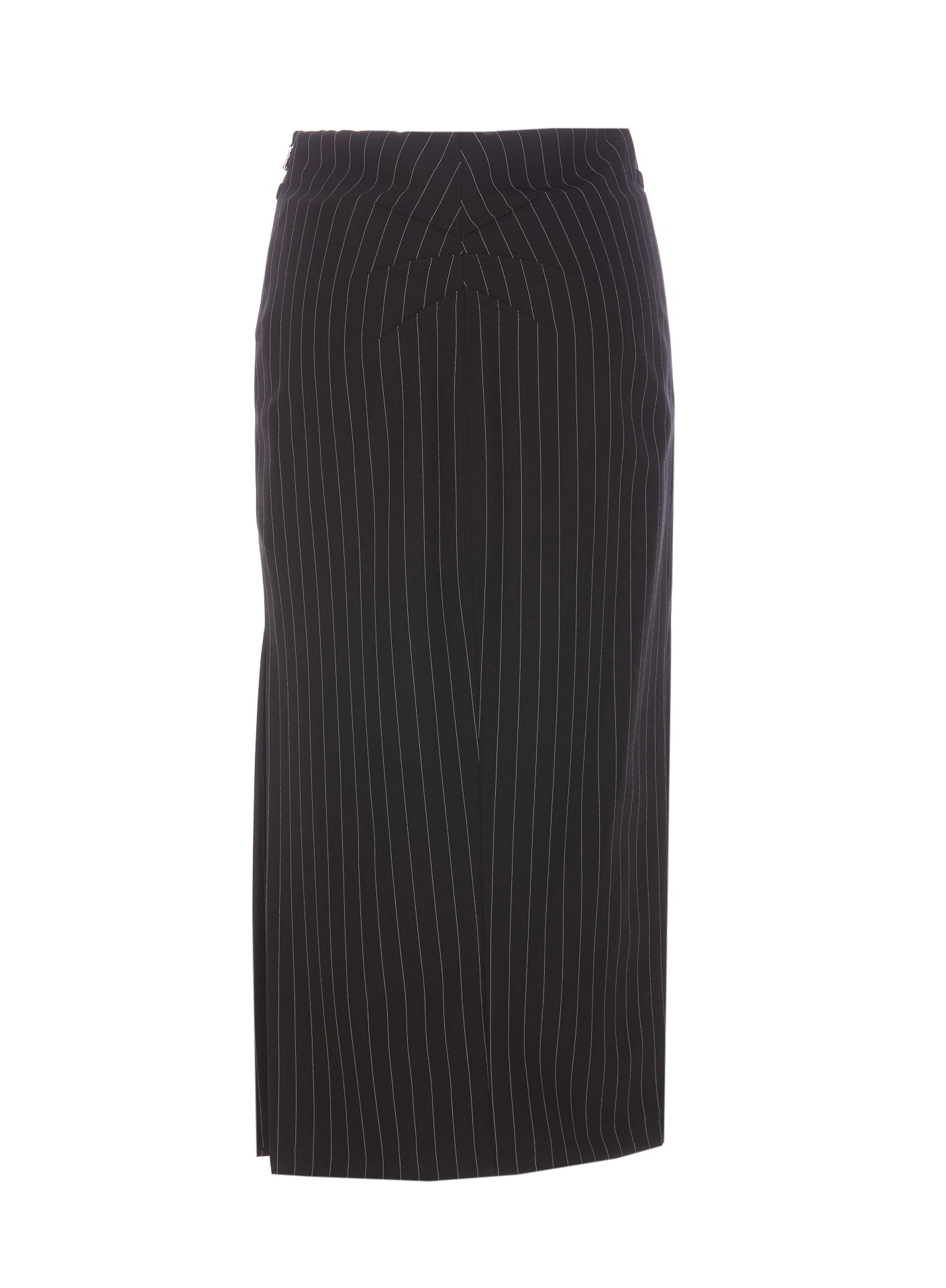 Shop Patrizia Pepe Midi Skirt In Black