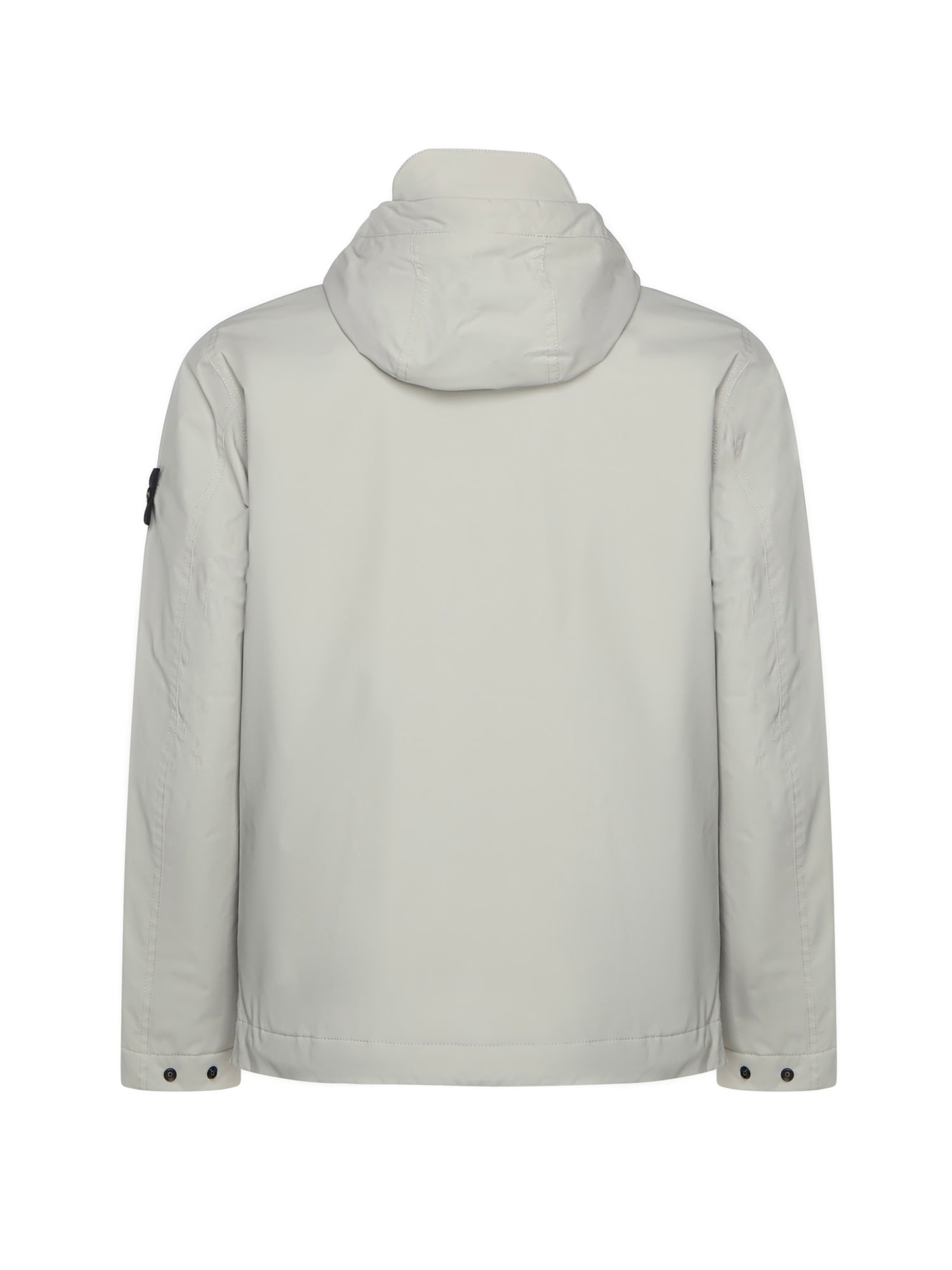 Stone Island Hooded Zip-fastening Jacket In Gray