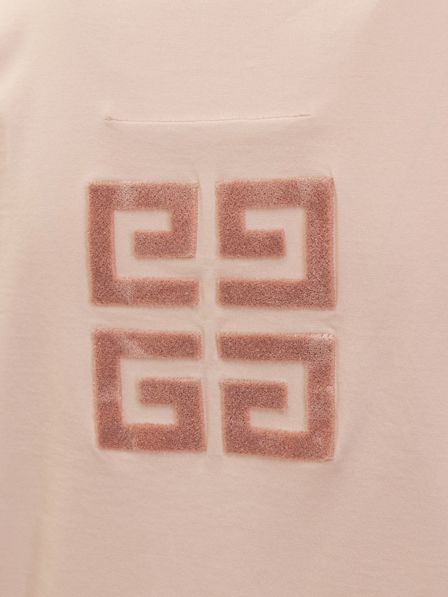 Shop Givenchy 4g Tufting Cotton T-shirt In Blush Pink