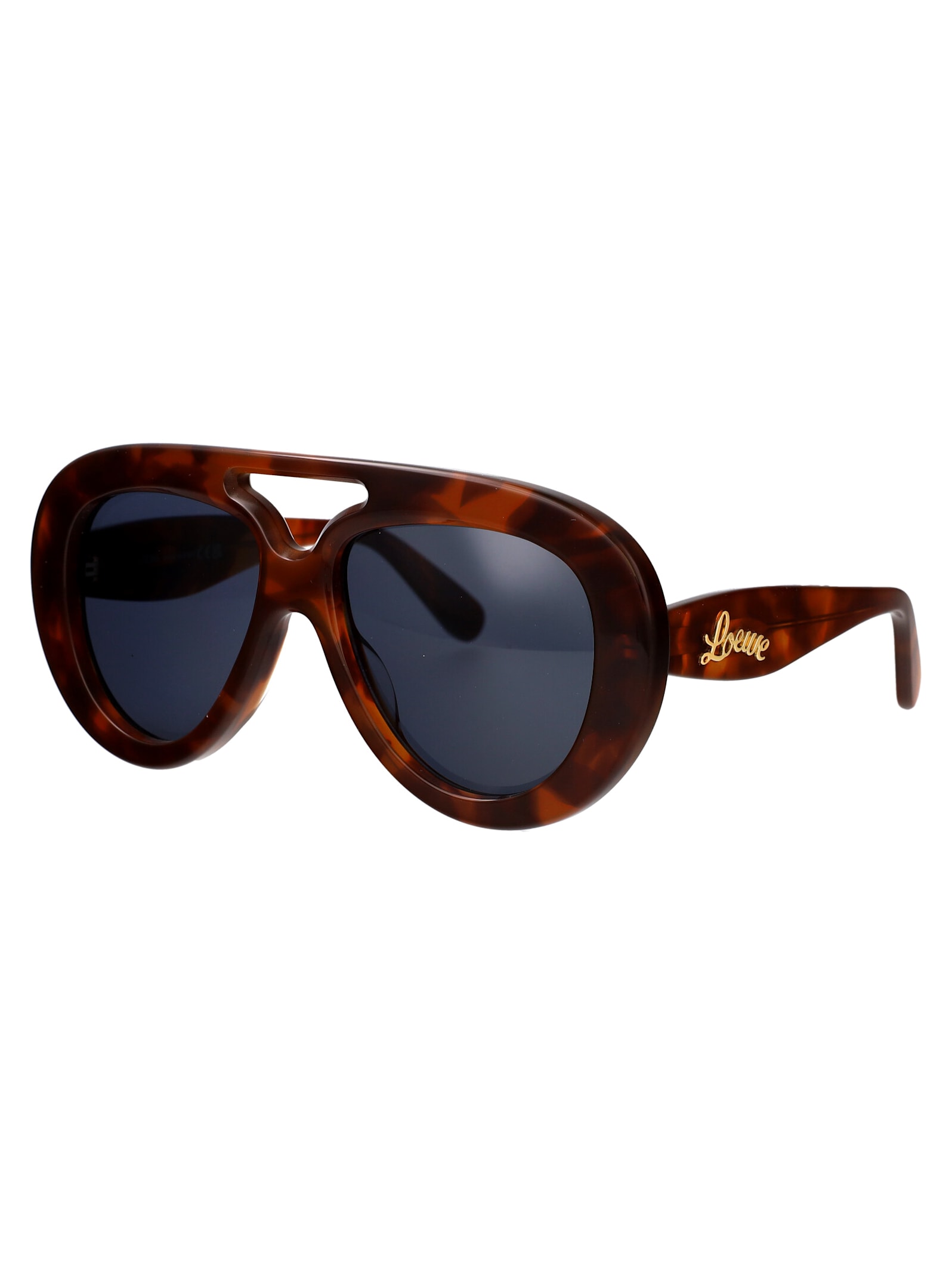 Shop Loewe Curvy Sunglasses In Havana