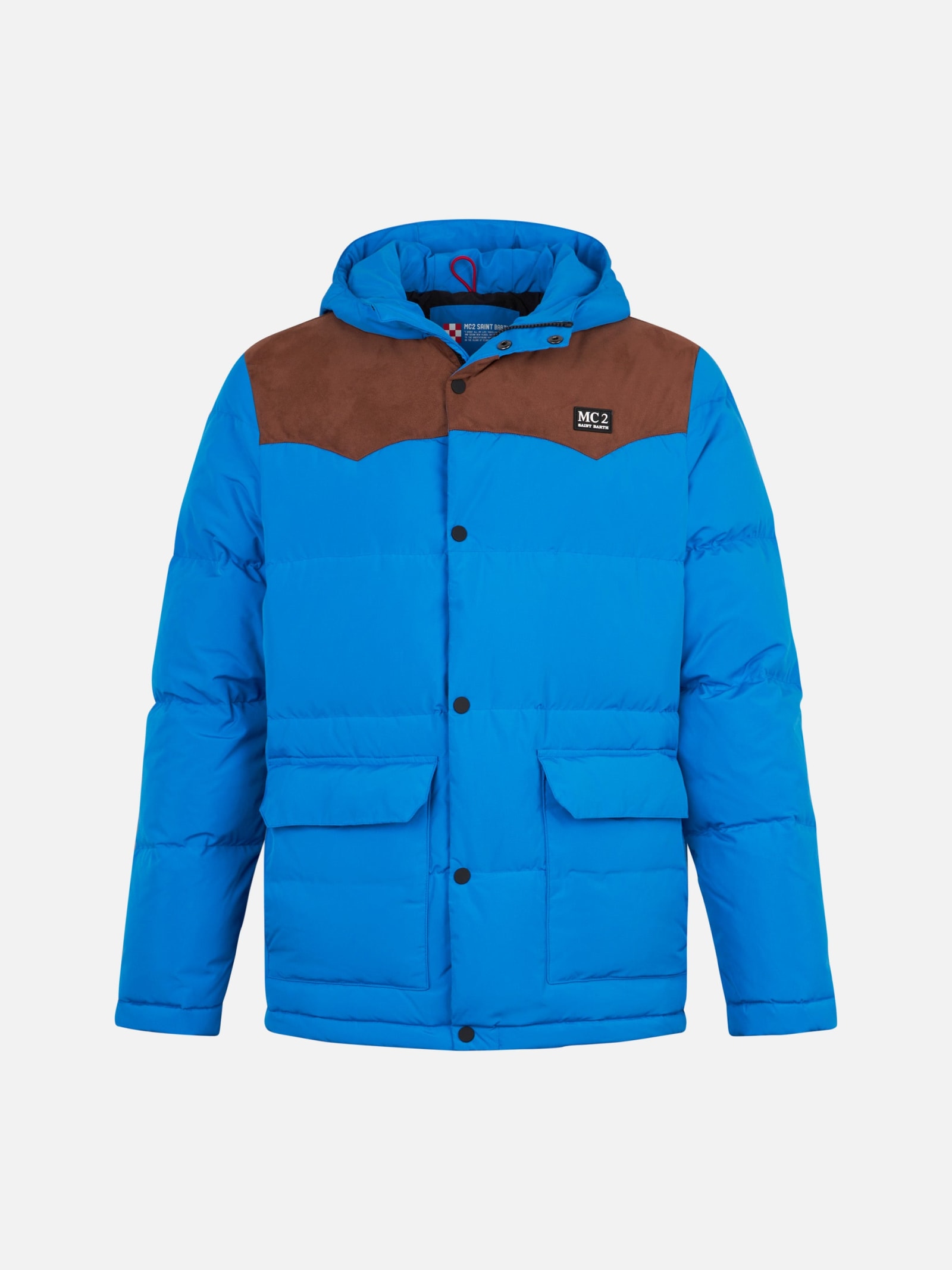 MC2 SAINT BARTH MAN HOODED DOWN BLUETTE JACKET 