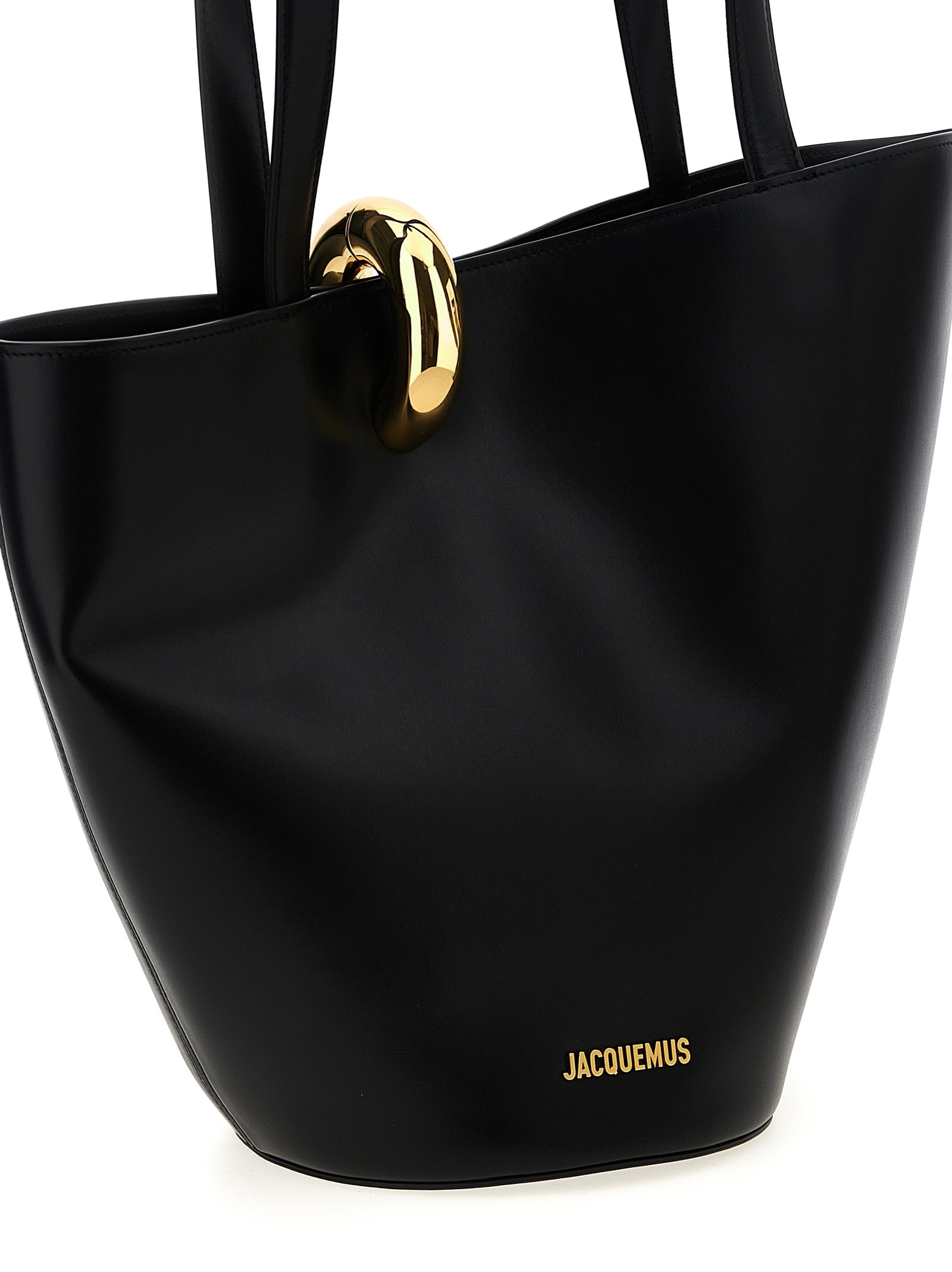 Jacquemus The Medium Bambola Asymmetric Leather Bucket Bag
